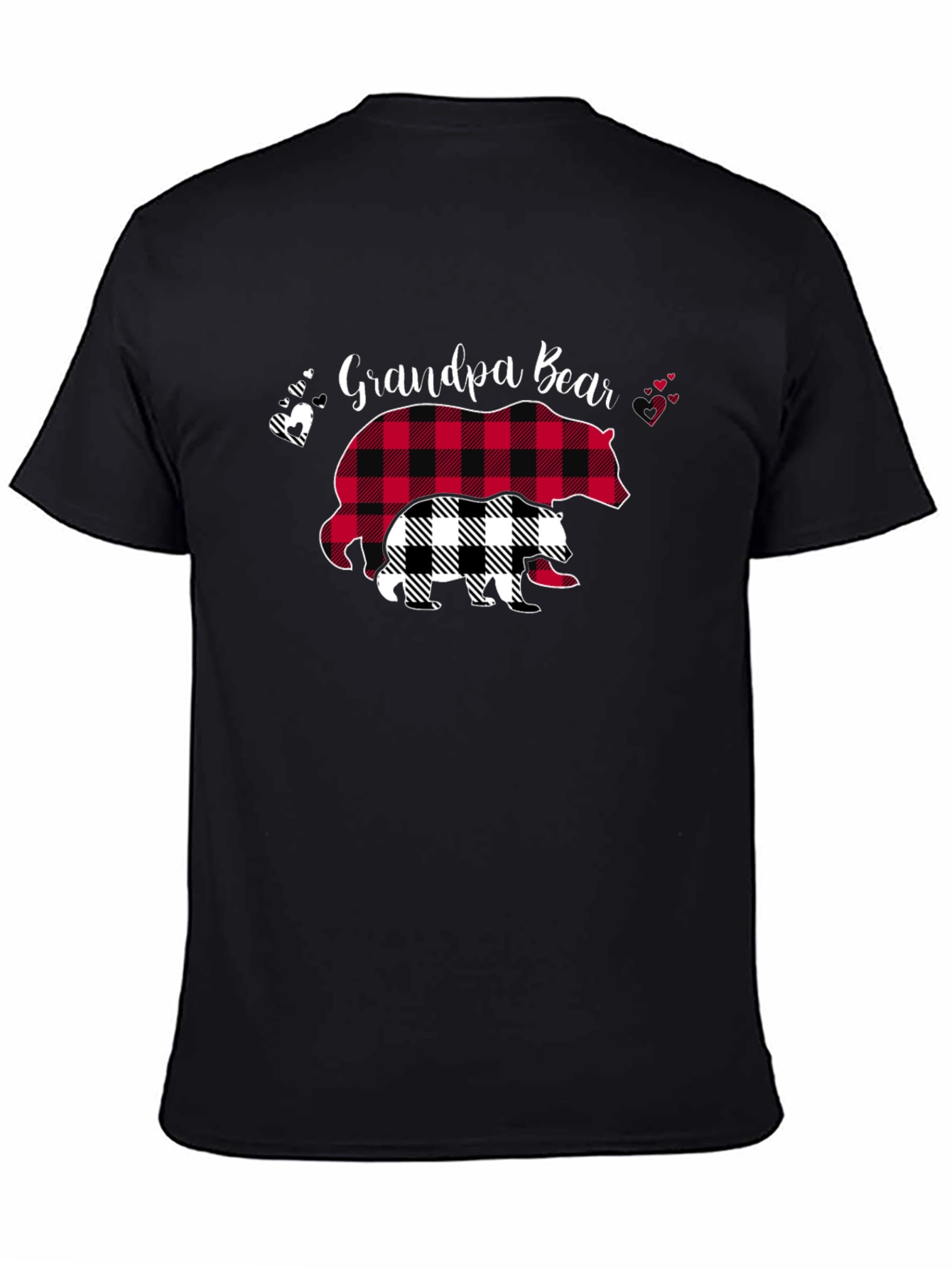 Grandpa Bear T-Shirt - Plaid Bear Design
