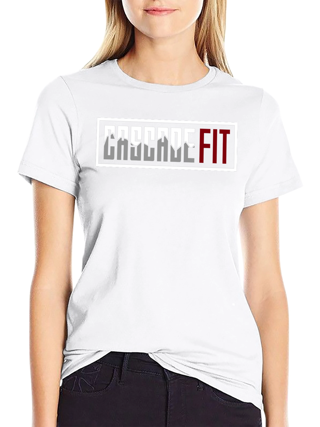 Cascade Fit Black Graphic T-Shirt