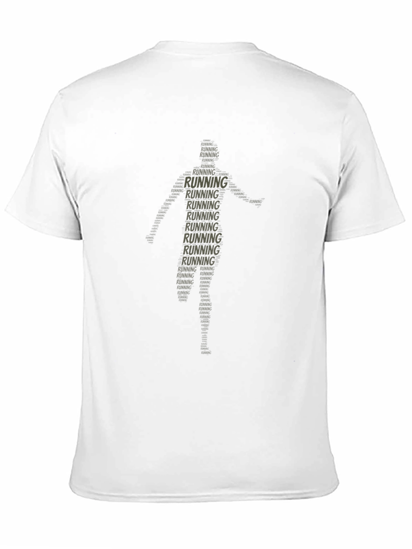 Running Word Art T-Shirt - Black