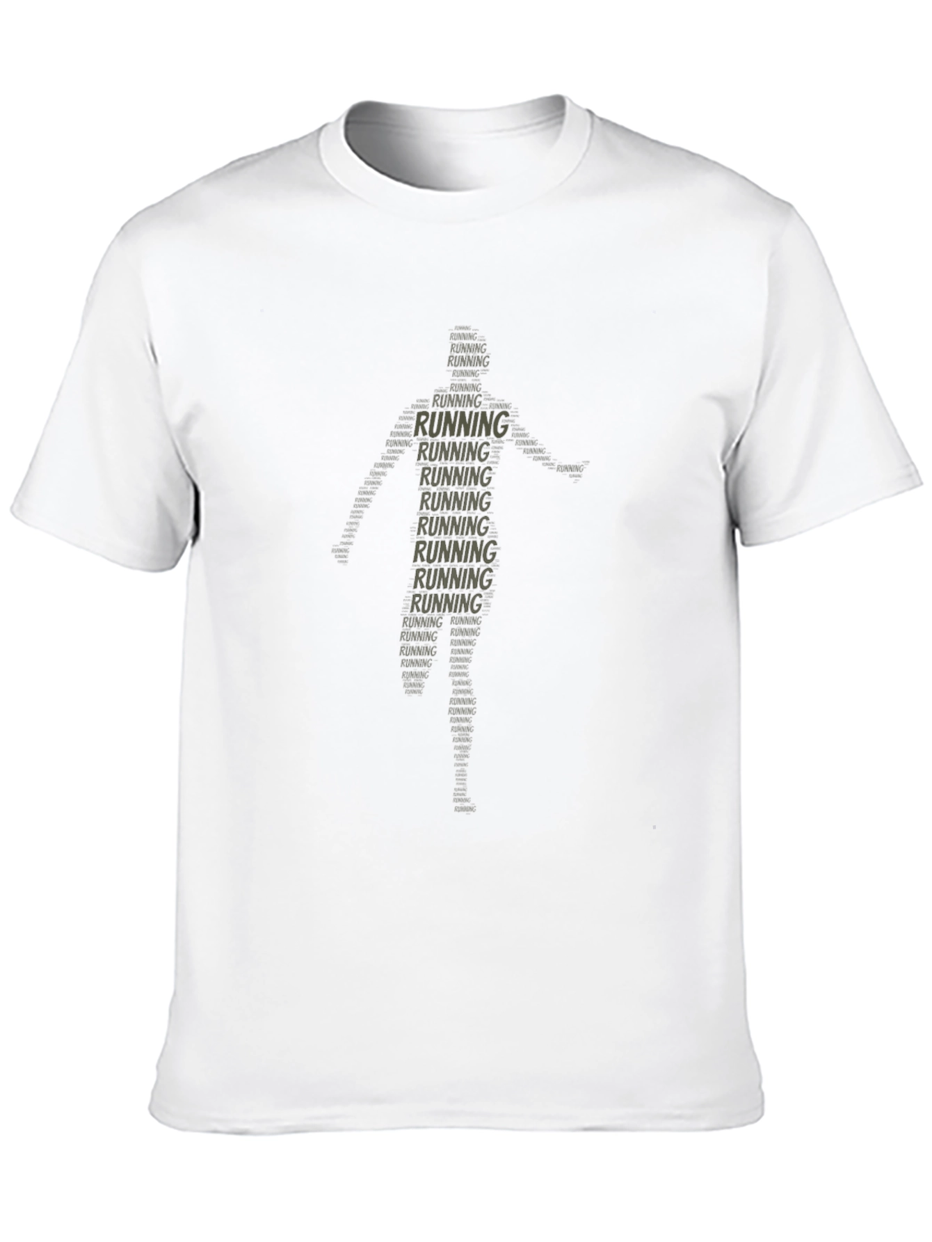 Running Word Art T-Shirt - Black