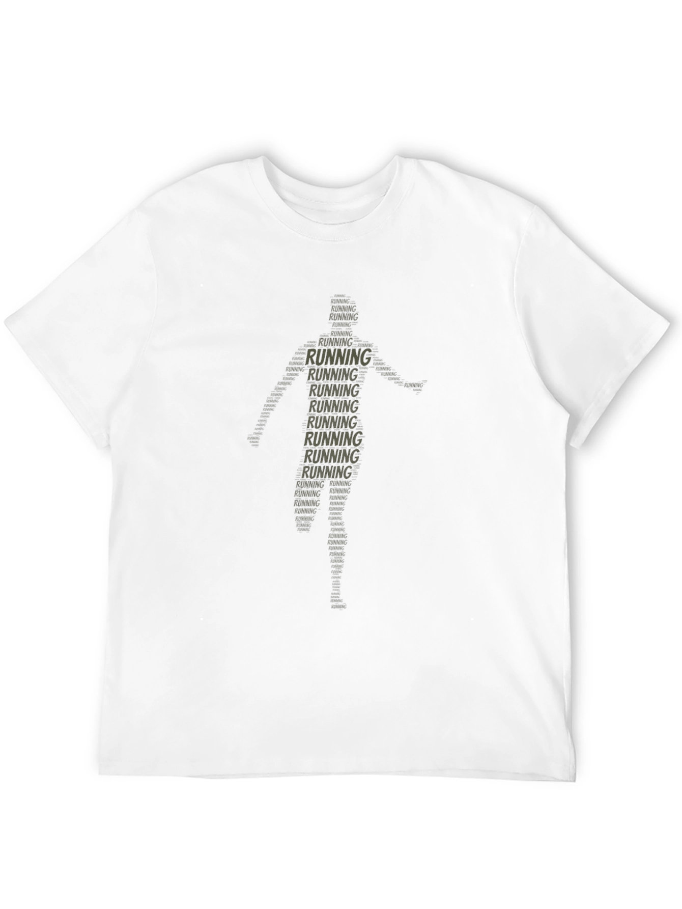 Running Word Art T-Shirt - Black