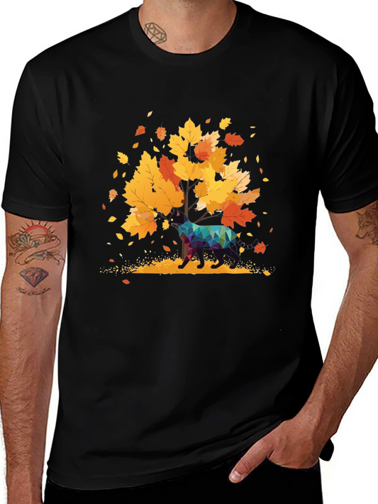 Autumn Deer Graphic Tee - Stylish Unisex T-Shirt