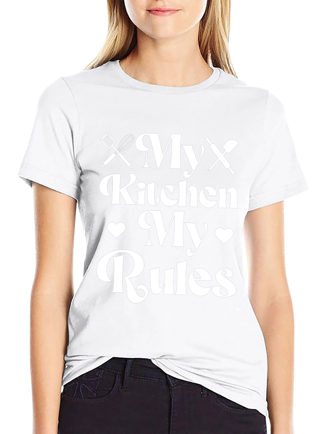 My Kitchen My Rules Black Graphic Tee