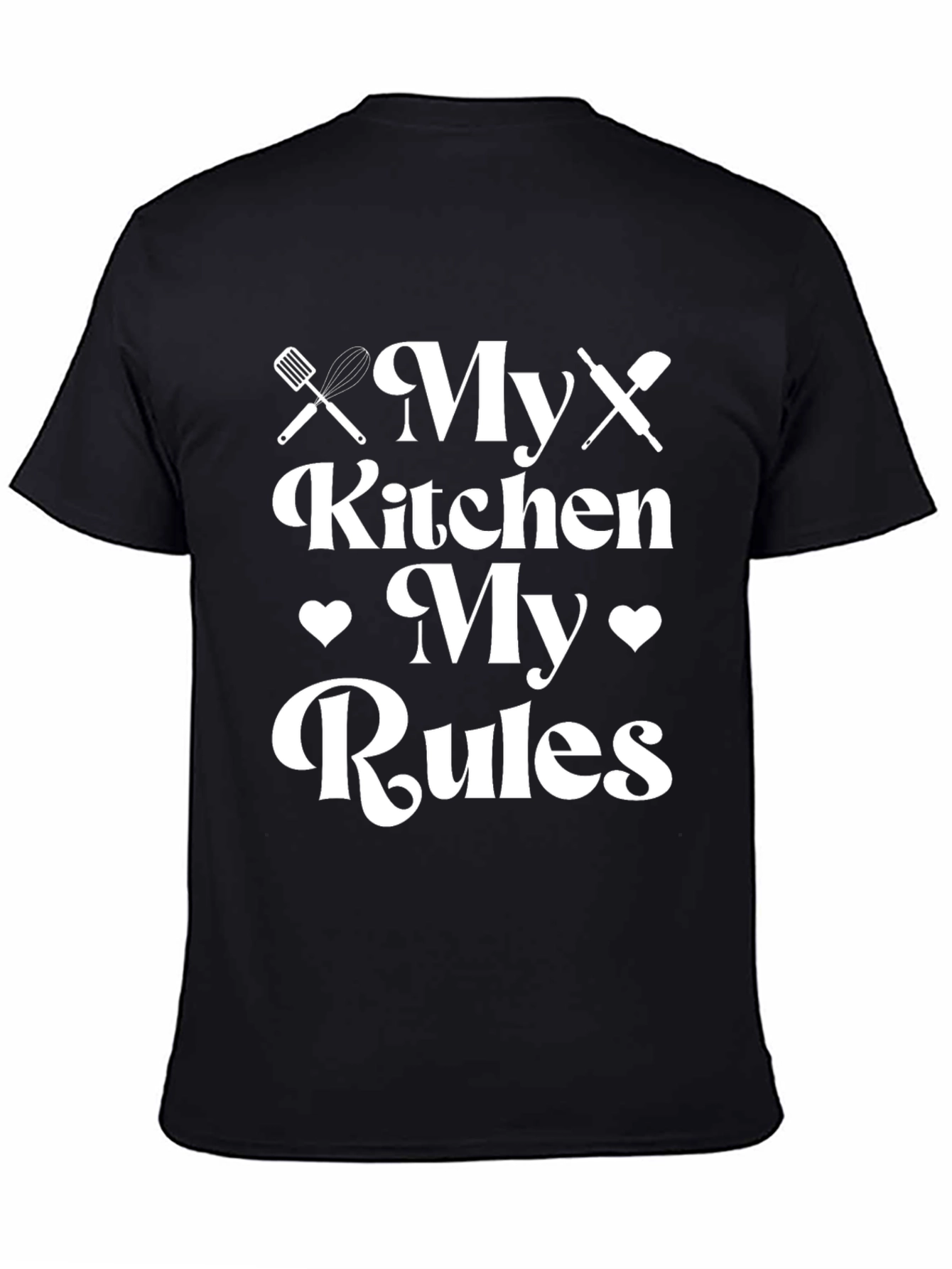 My Kitchen My Rules Black Graphic Tee