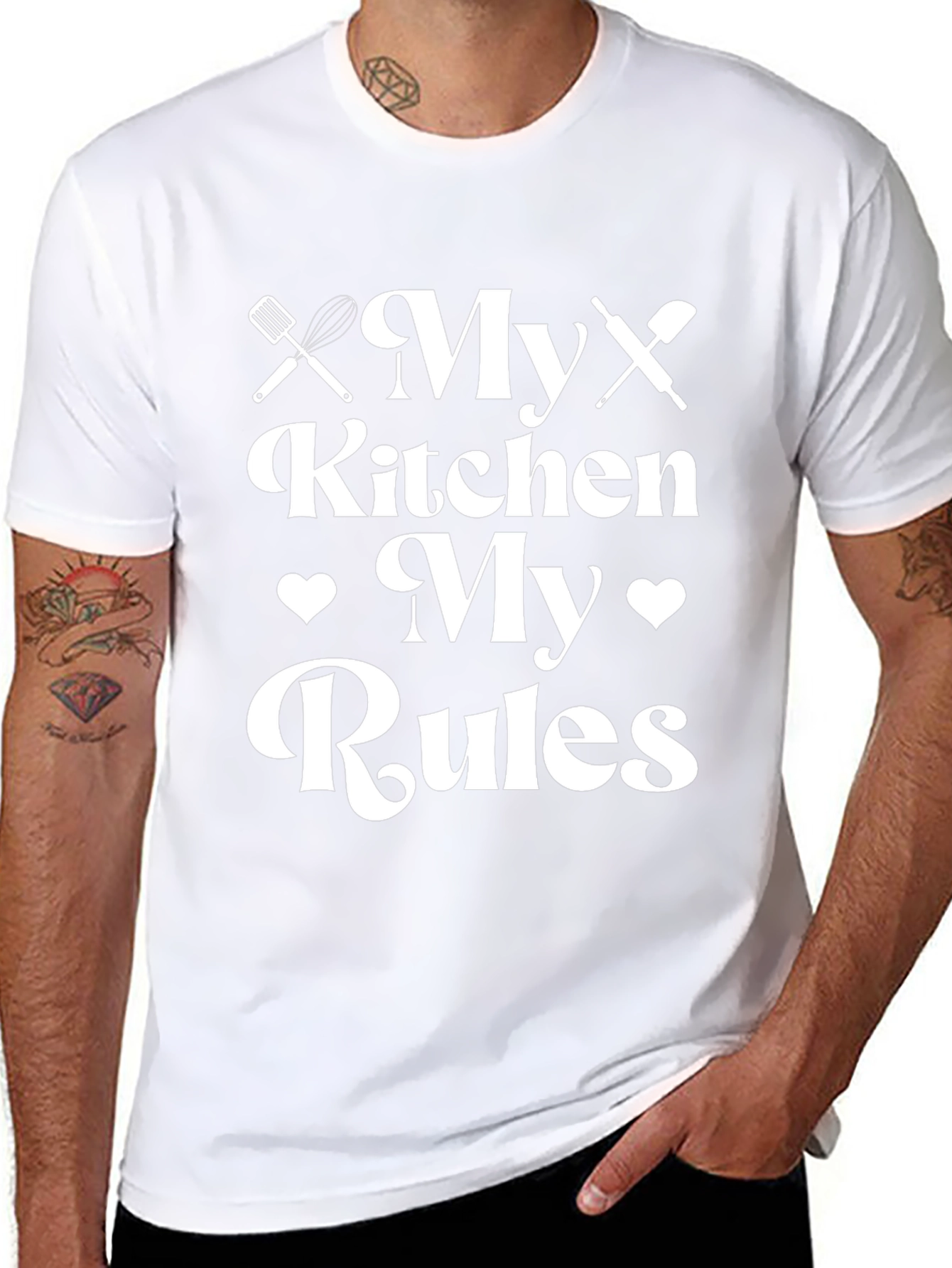 My Kitchen My Rules Black Graphic Tee
