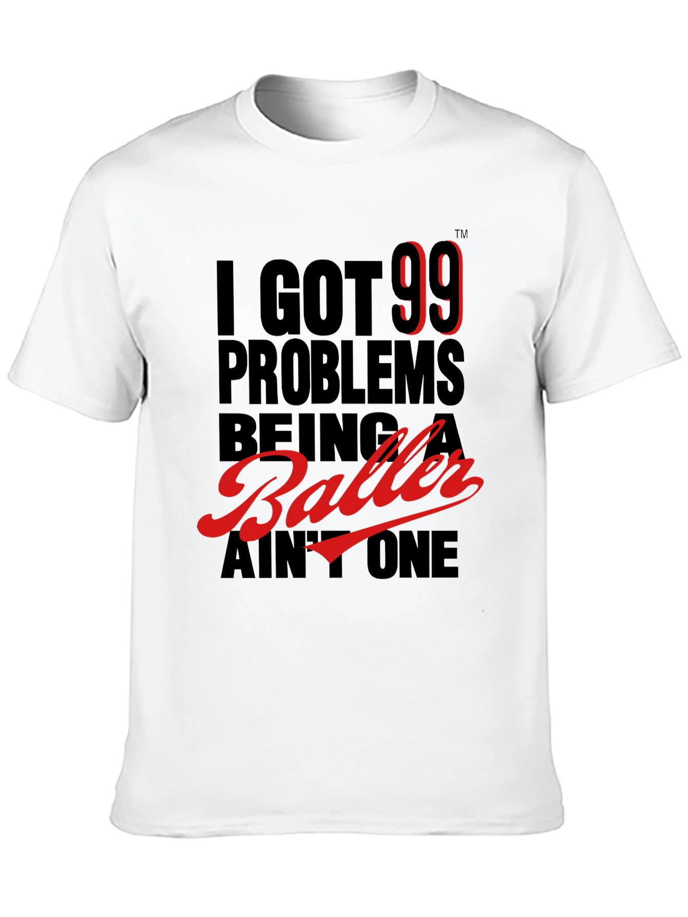 99 Problems Baller Graphic Tee - Black