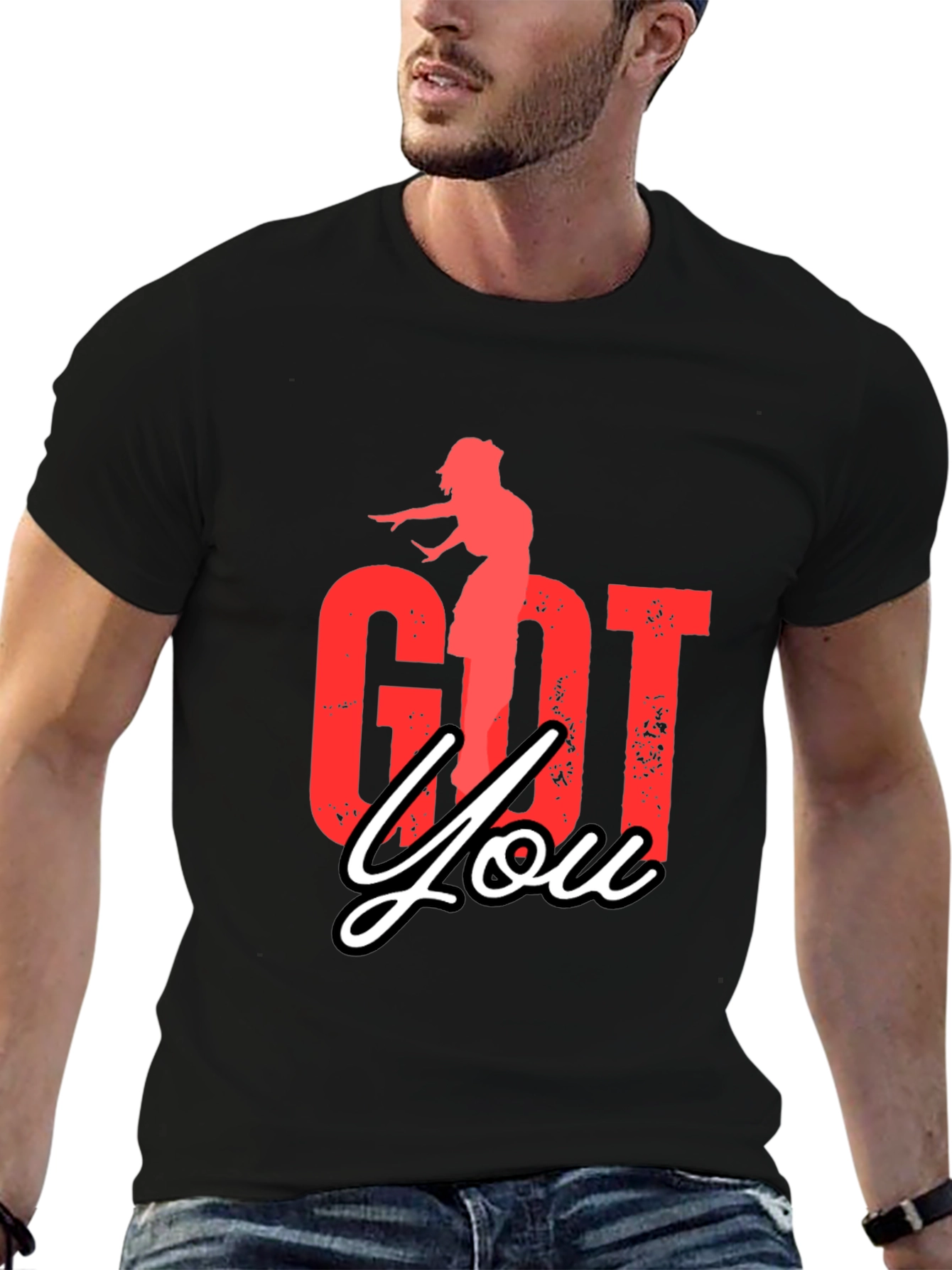 Got You Graphic Tee - Black Casual T-Shirt