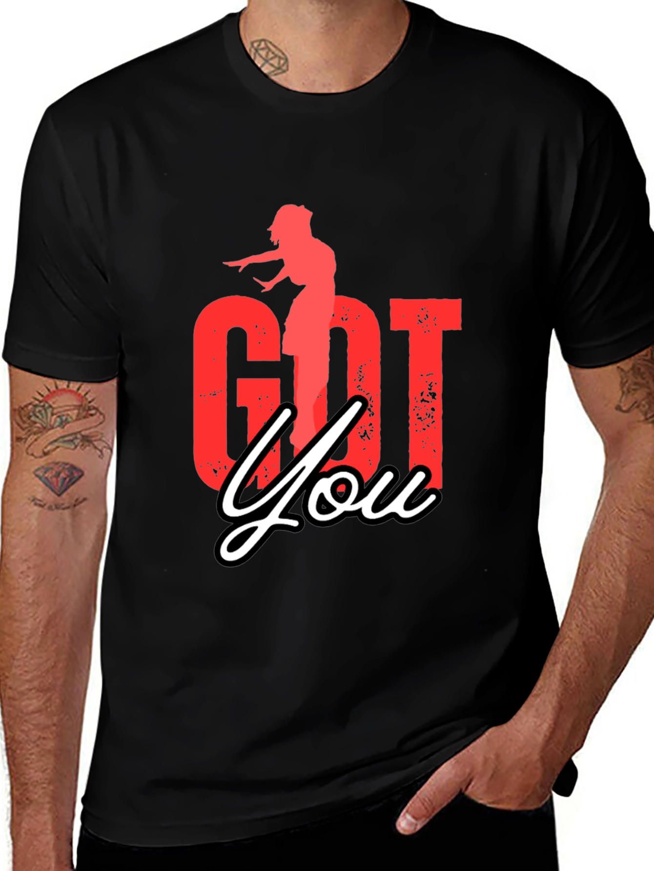 Got You Graphic Tee - Black Casual T-Shirt