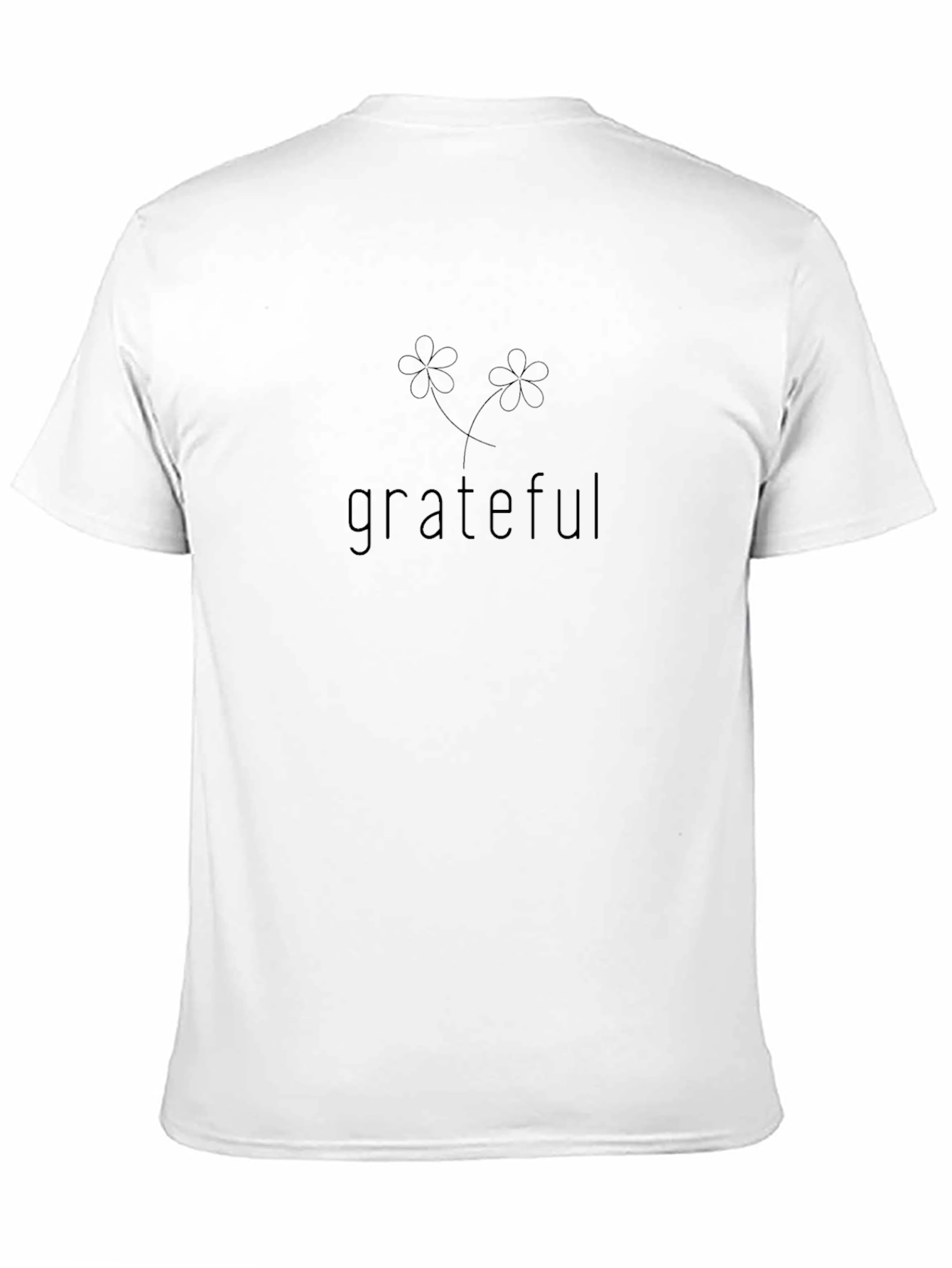 Grateful Floral Graphic Tee - Soft Black T-Shirt