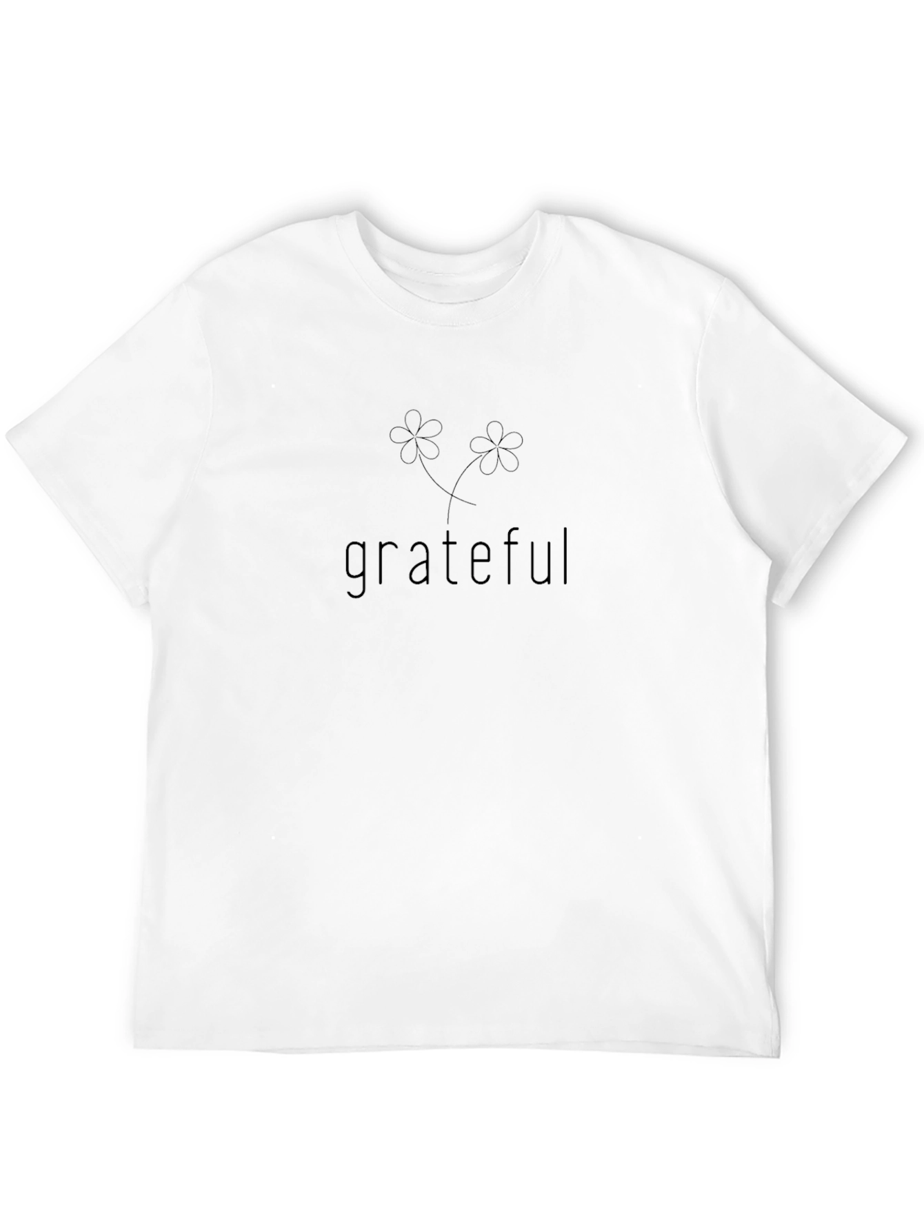 Grateful Floral Graphic Tee - Soft Black T-Shirt