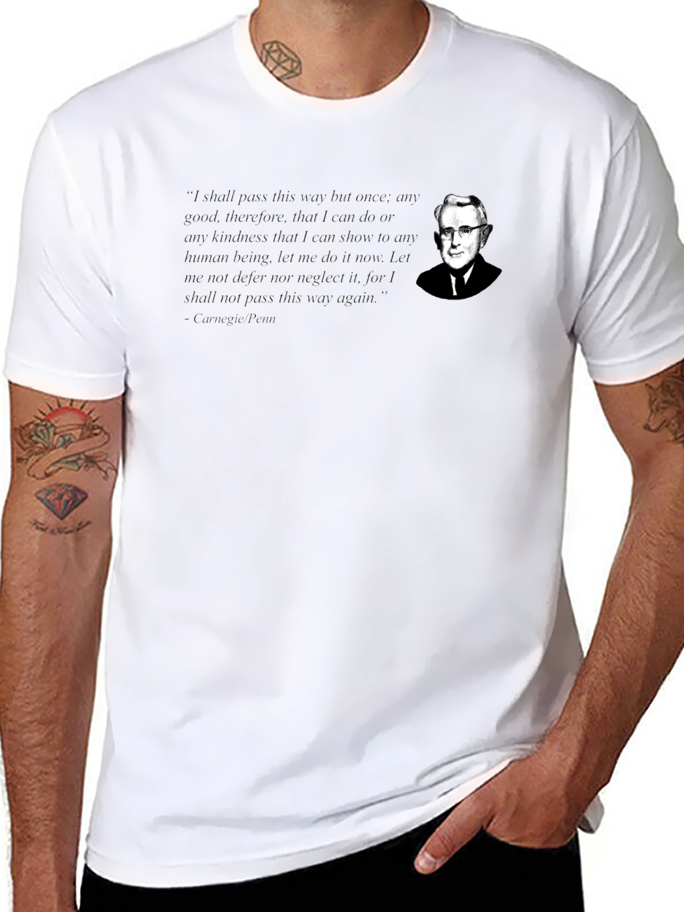 Carnegie Penn Quote T-Shirt - Inspirational Design