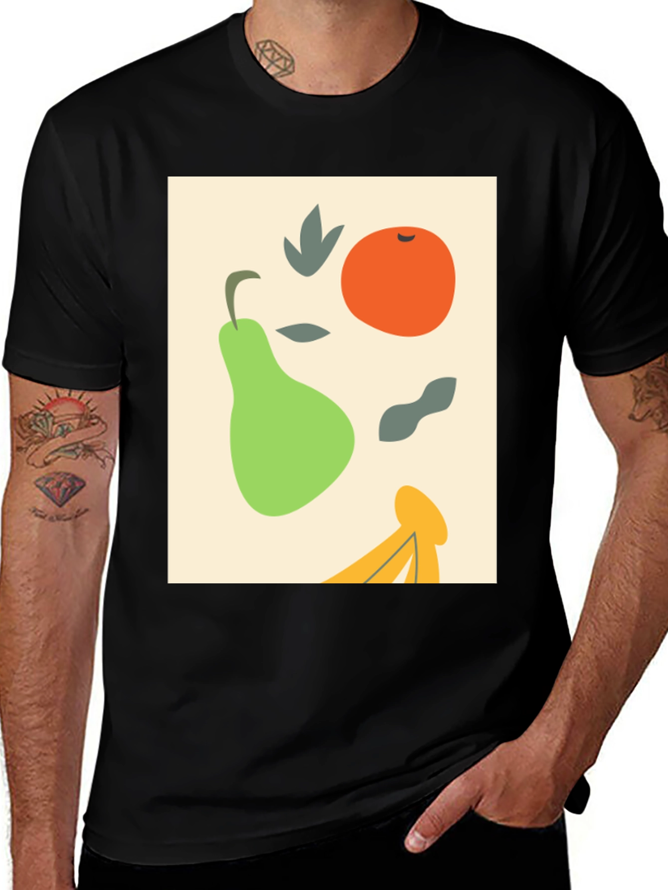 Abstract Fruit Graphic Tee