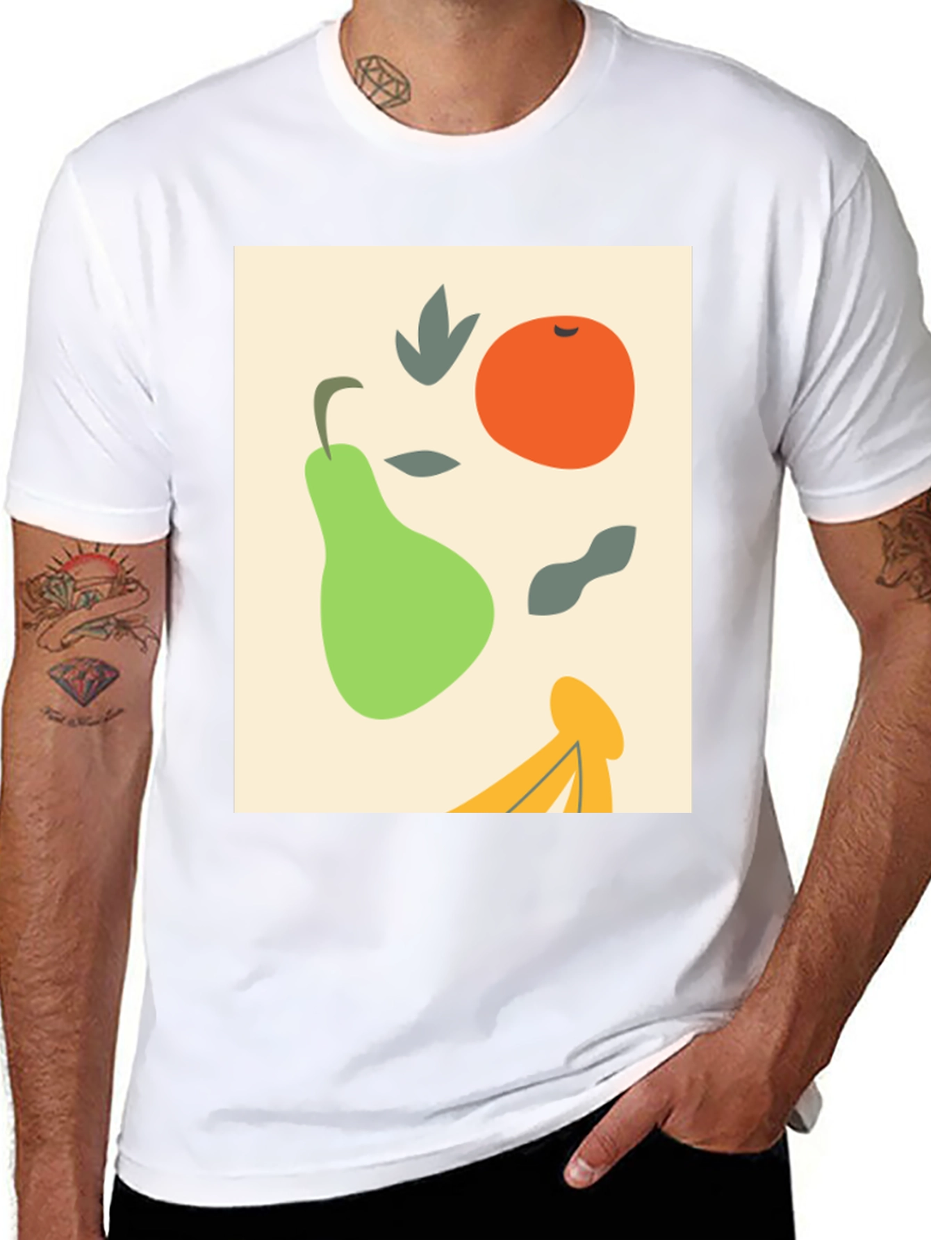 Abstract Fruit Graphic Tee
