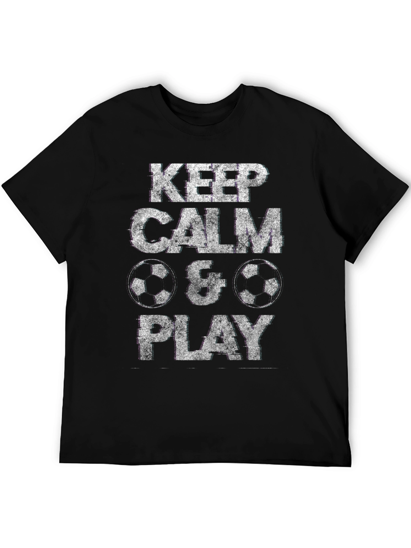 Keep Calm & Play Soccer T-Shirt - Black