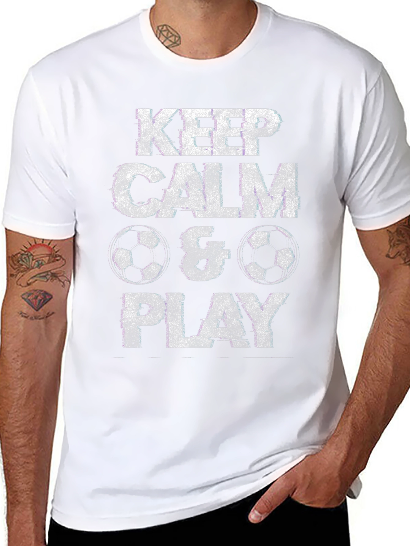 Keep Calm & Play Soccer T-Shirt - Black