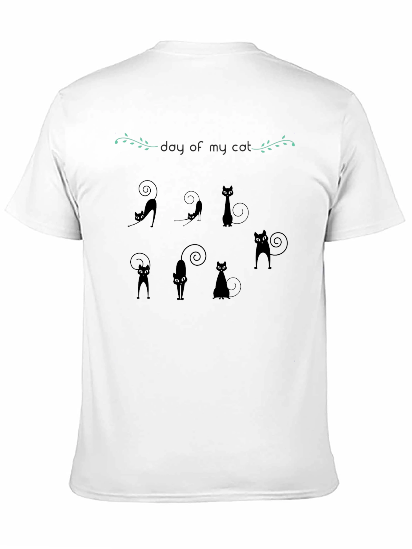 Day of My Cat Black T-Shirt