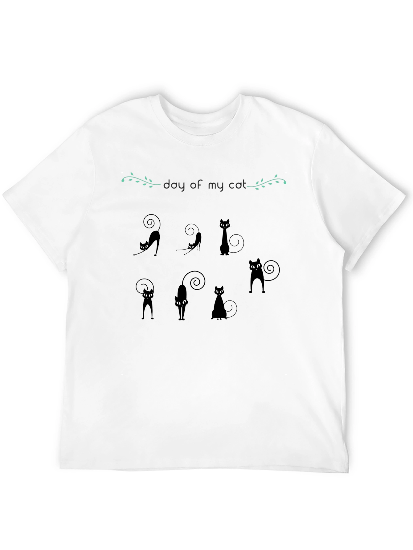 Day of My Cat Black T-Shirt
