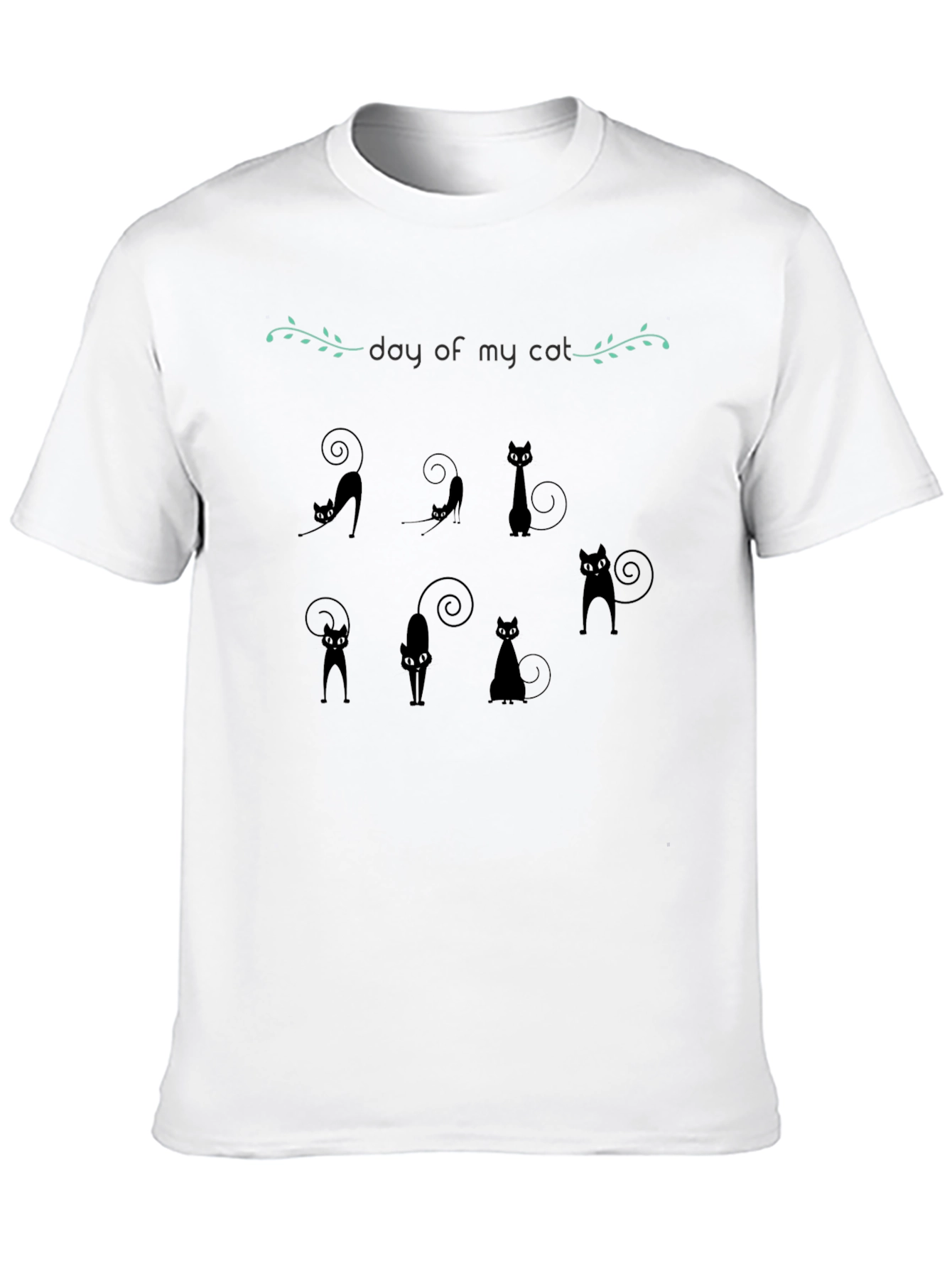 Day of My Cat Black T-Shirt