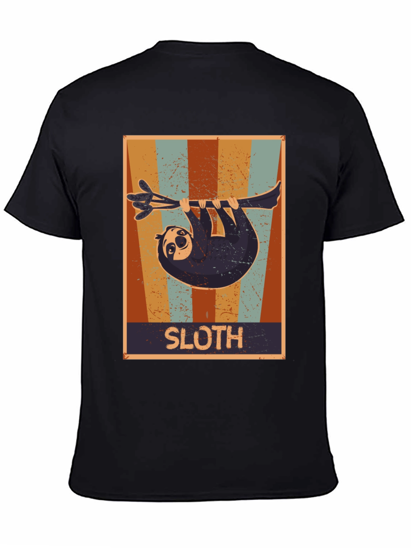Retro Sloth Graphic T-Shirt - Comfort Fit Tee