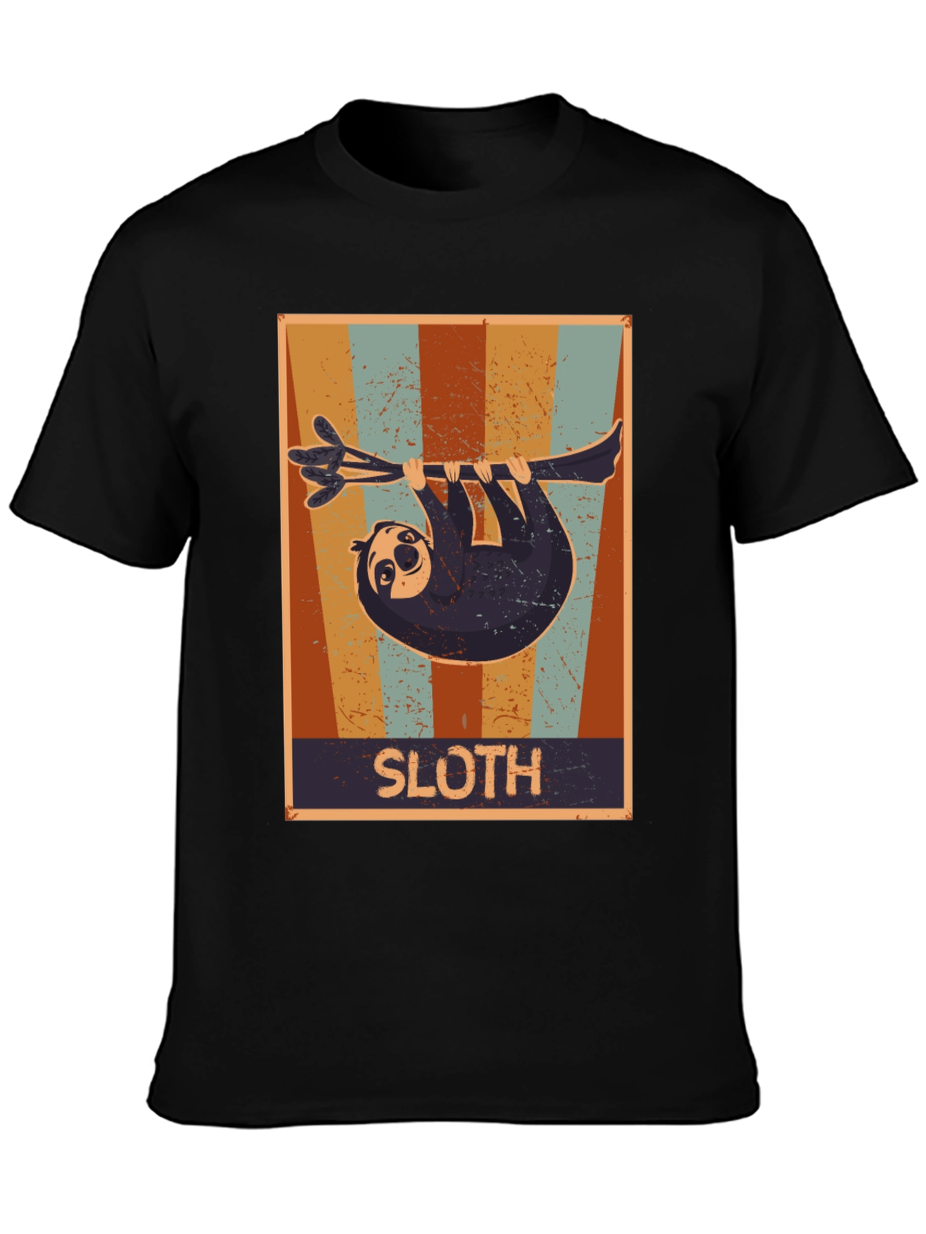 Retro Sloth Graphic T-Shirt - Comfort Fit Tee