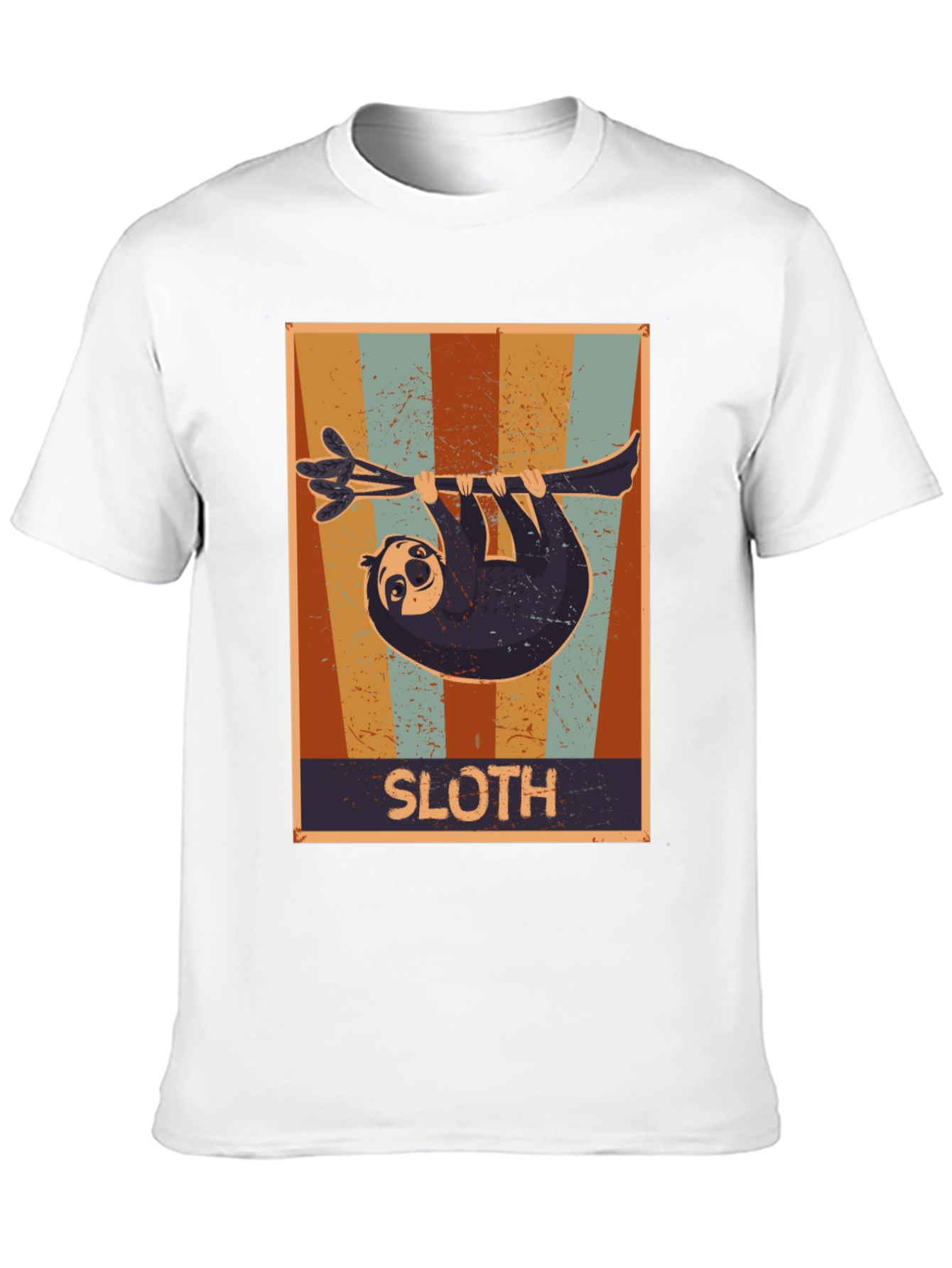 Retro Sloth Graphic T-Shirt - Comfort Fit Tee