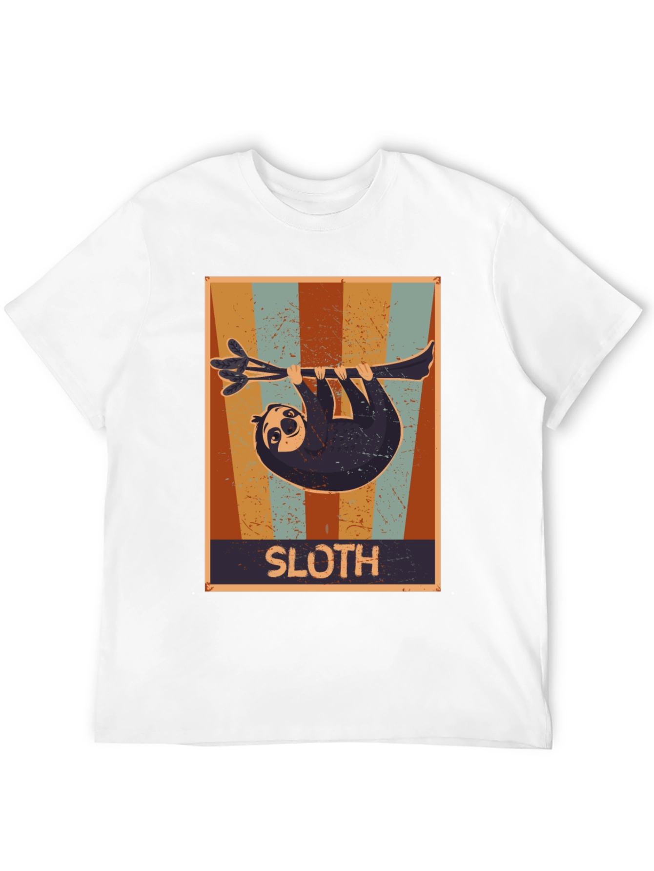 Retro Sloth Graphic T-Shirt - Comfort Fit Tee