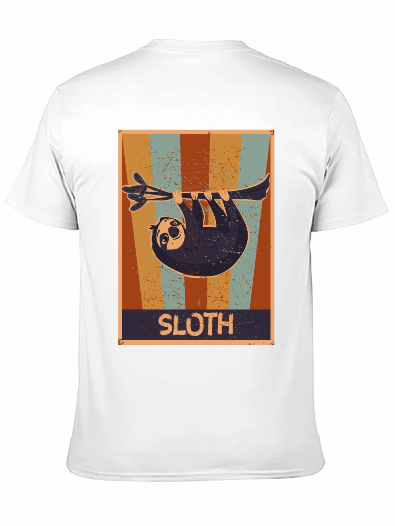 Retro Sloth Graphic T-Shirt - Comfort Fit Tee