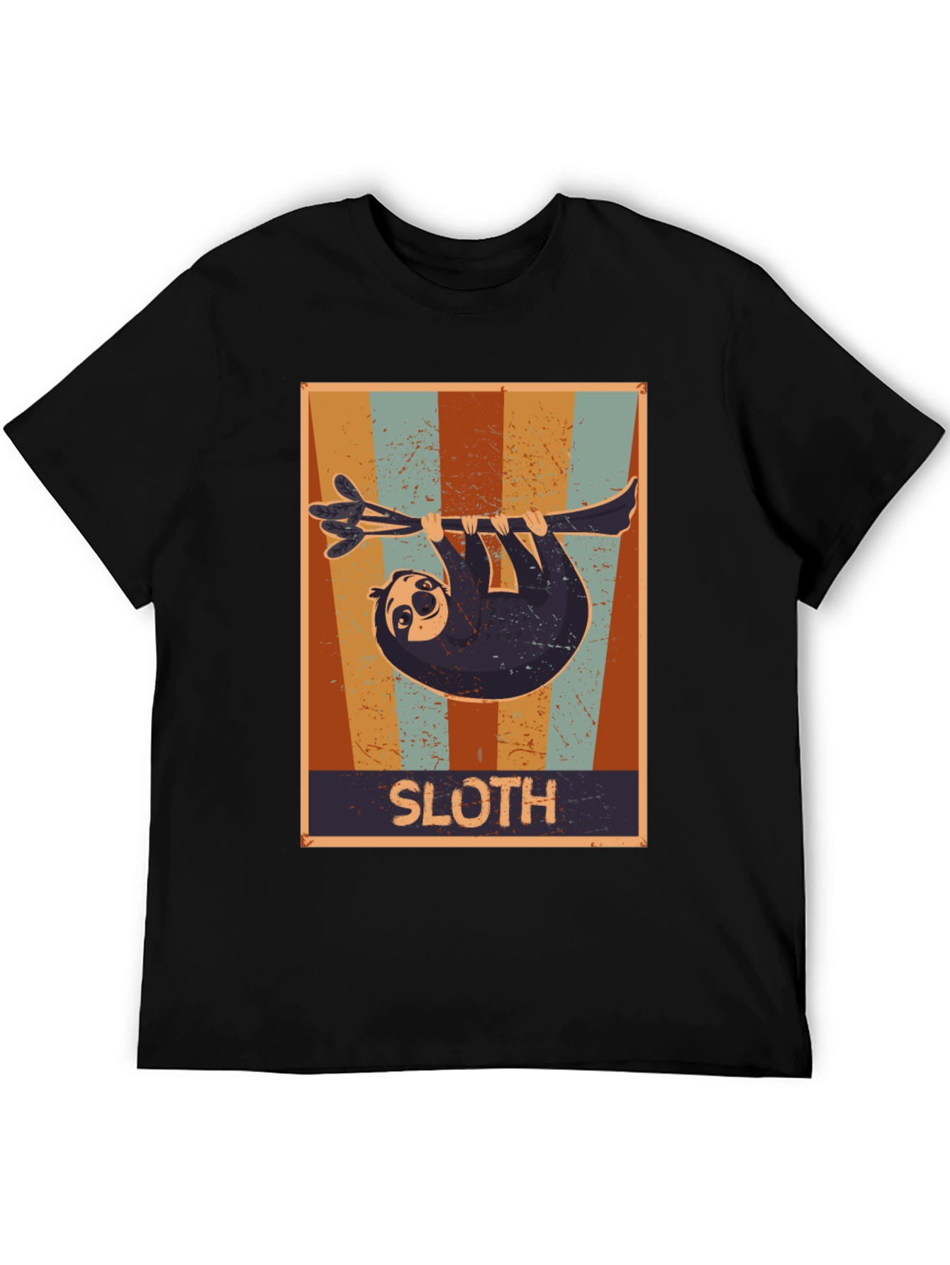 Retro Sloth Graphic T-Shirt - Comfort Fit Tee