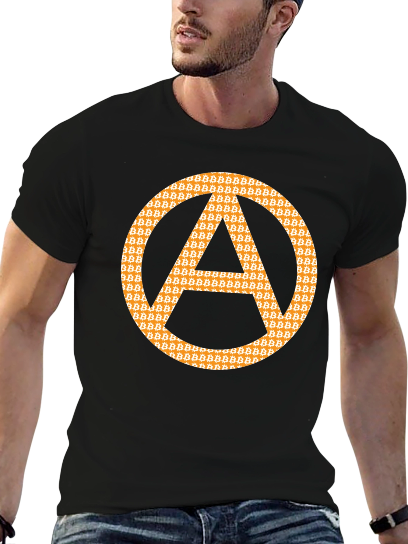 Bitcoin Anarchy Symbol Graphic Tee