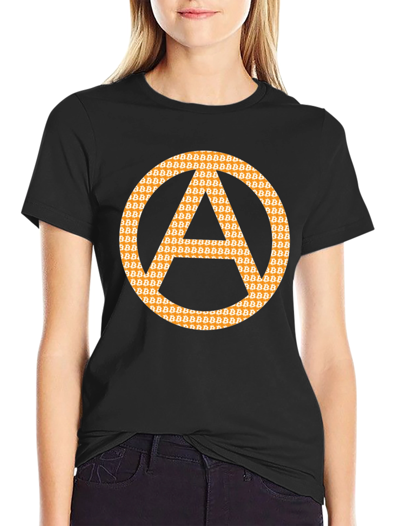 Bitcoin Anarchy Symbol Graphic Tee