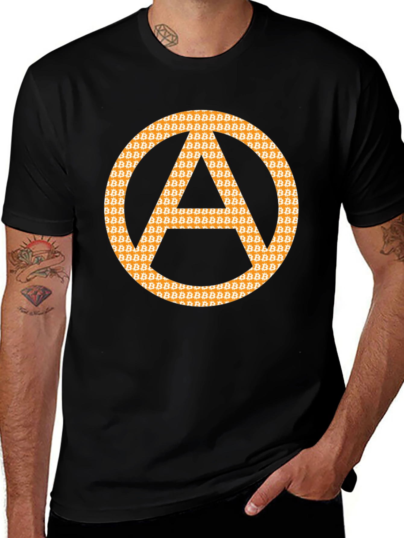 Bitcoin Anarchy Symbol Graphic Tee