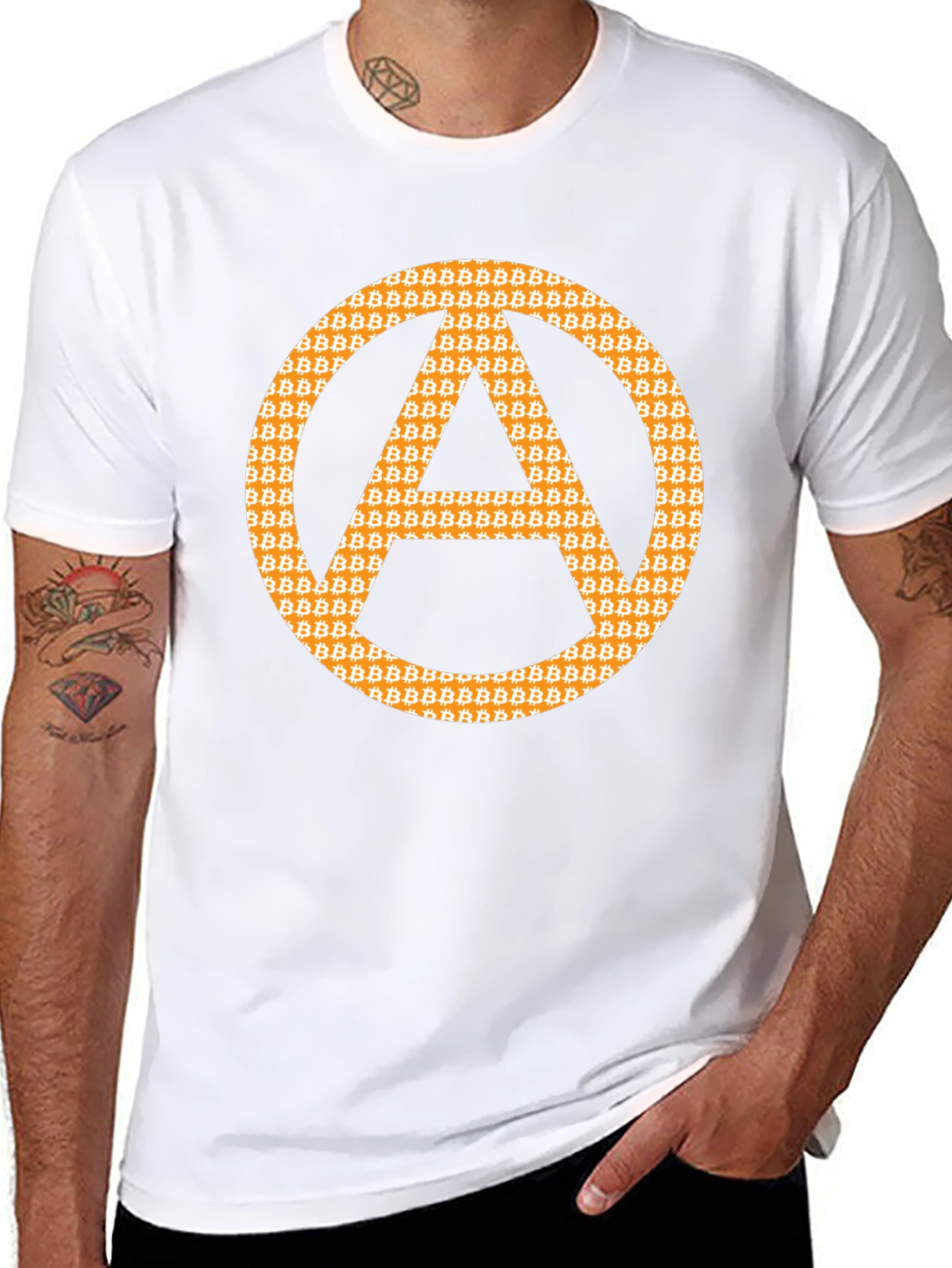Bitcoin Anarchy Symbol Graphic Tee