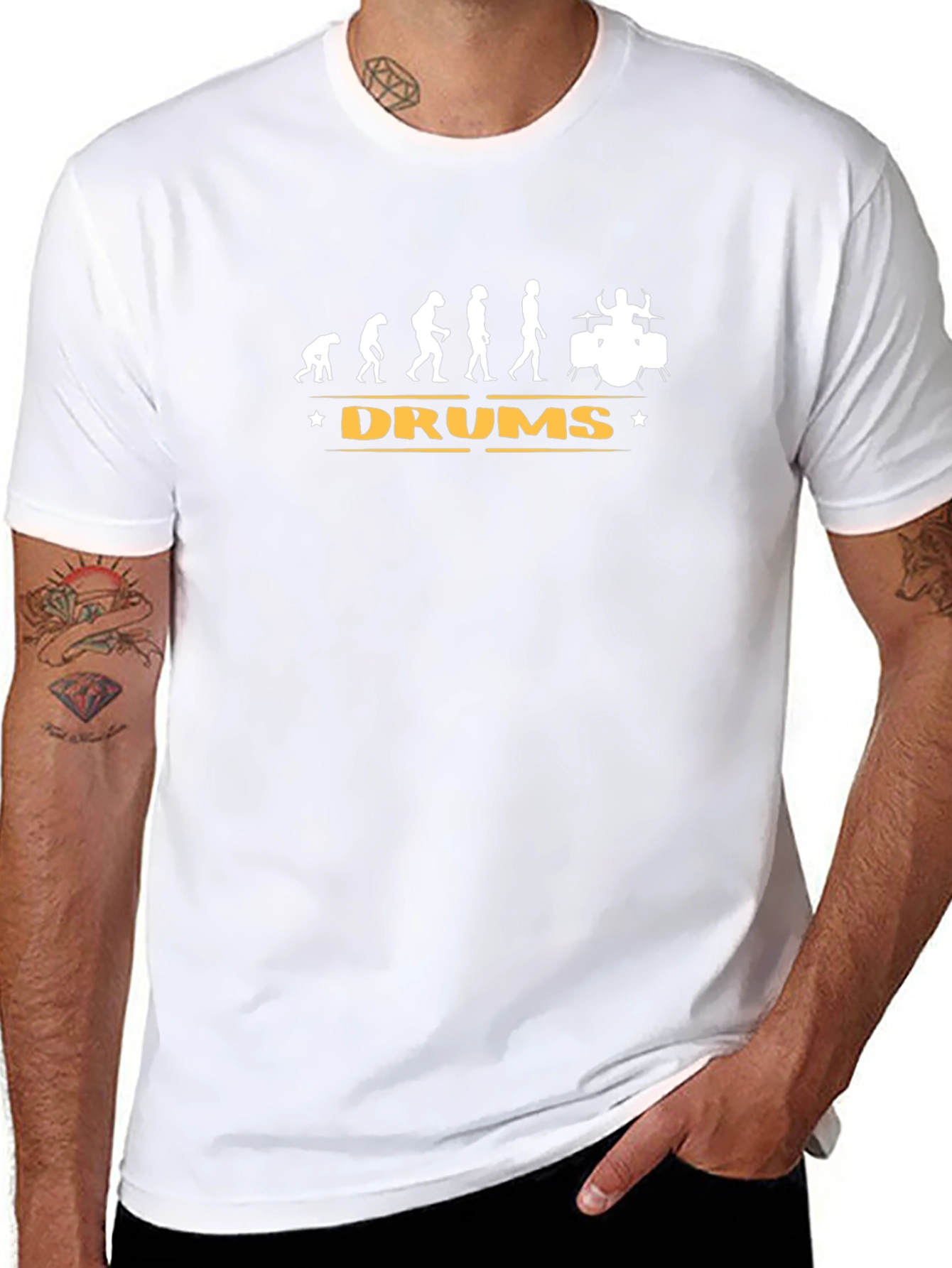 Evolution of Drums T-Shirt - Black Cotton Tee