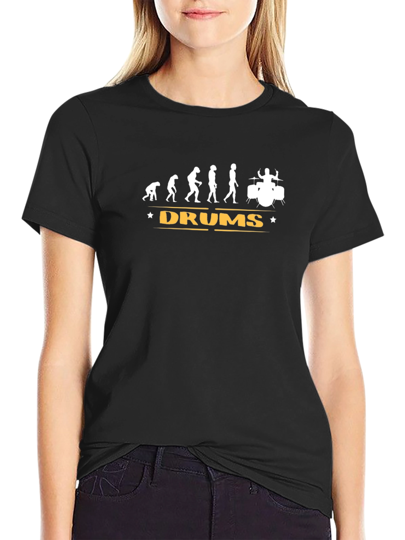Evolution of Drums T-Shirt - Black Cotton Tee