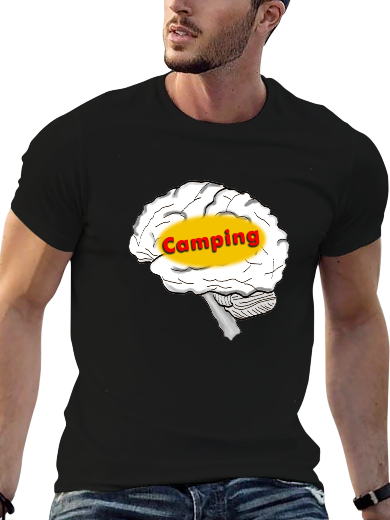 Camping Brain T-Shirt - Outdoor Adventure Tee
