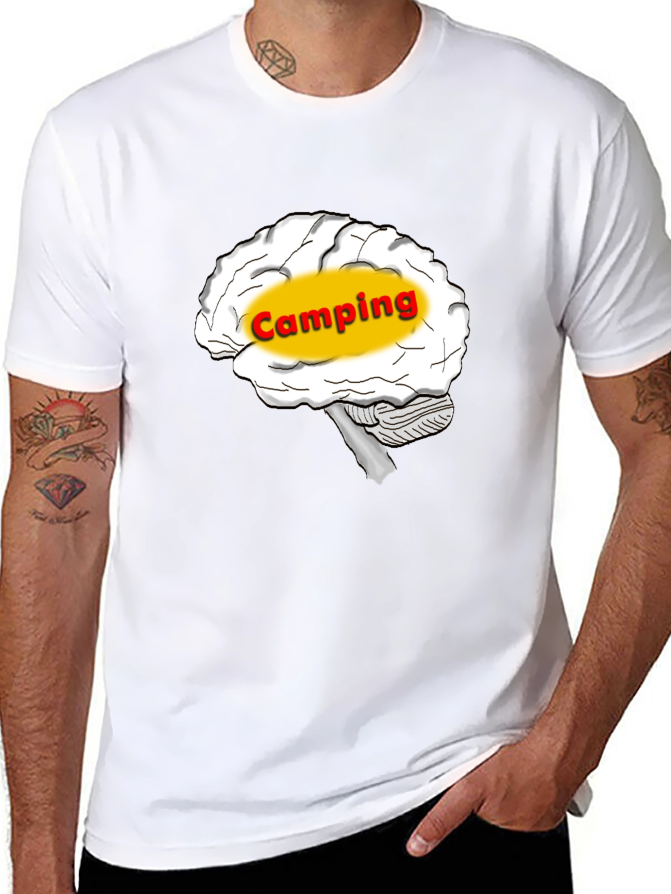 Camping Brain T-Shirt - Outdoor Adventure Tee