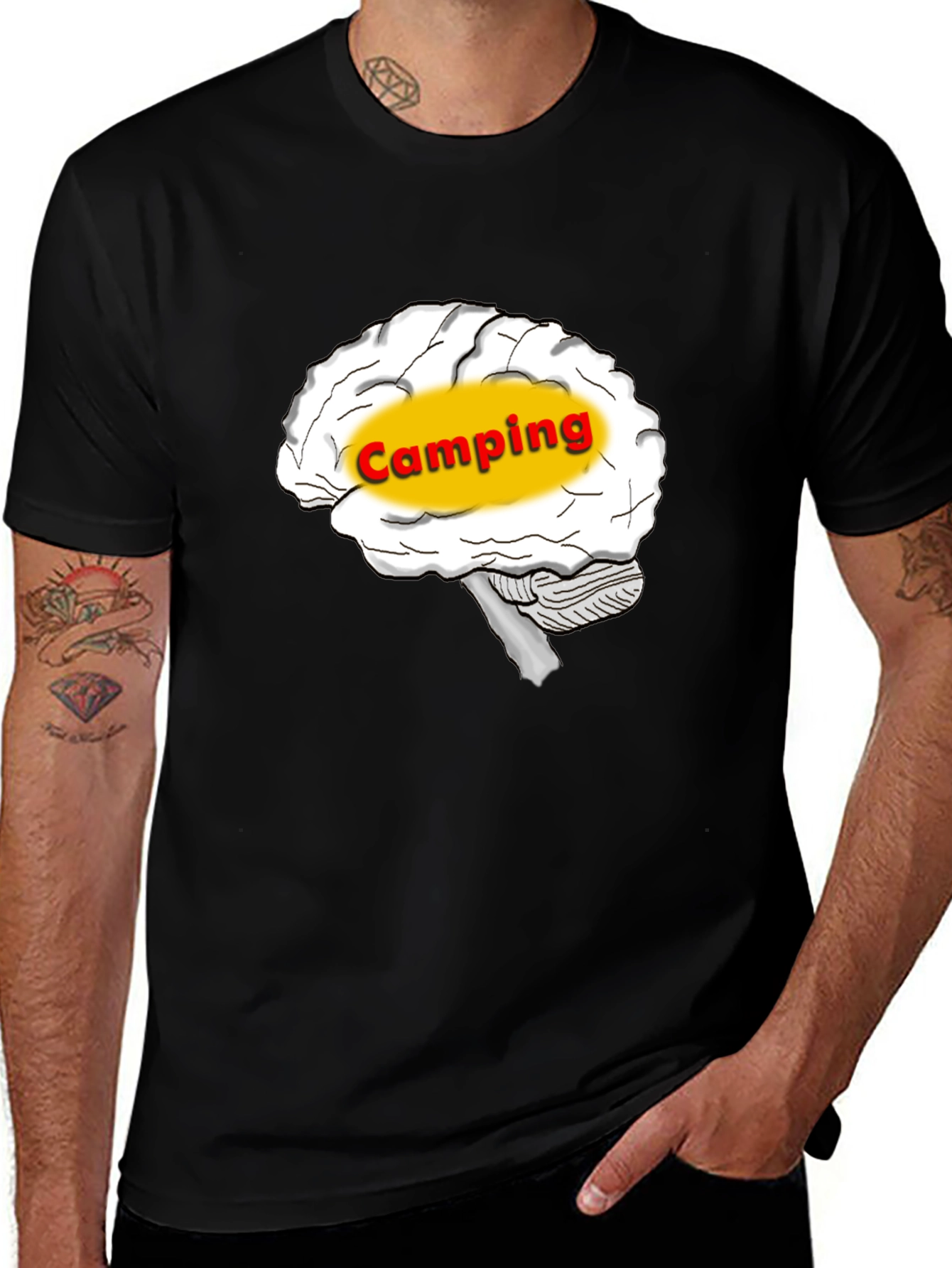 Camping Brain T-Shirt - Outdoor Adventure Tee