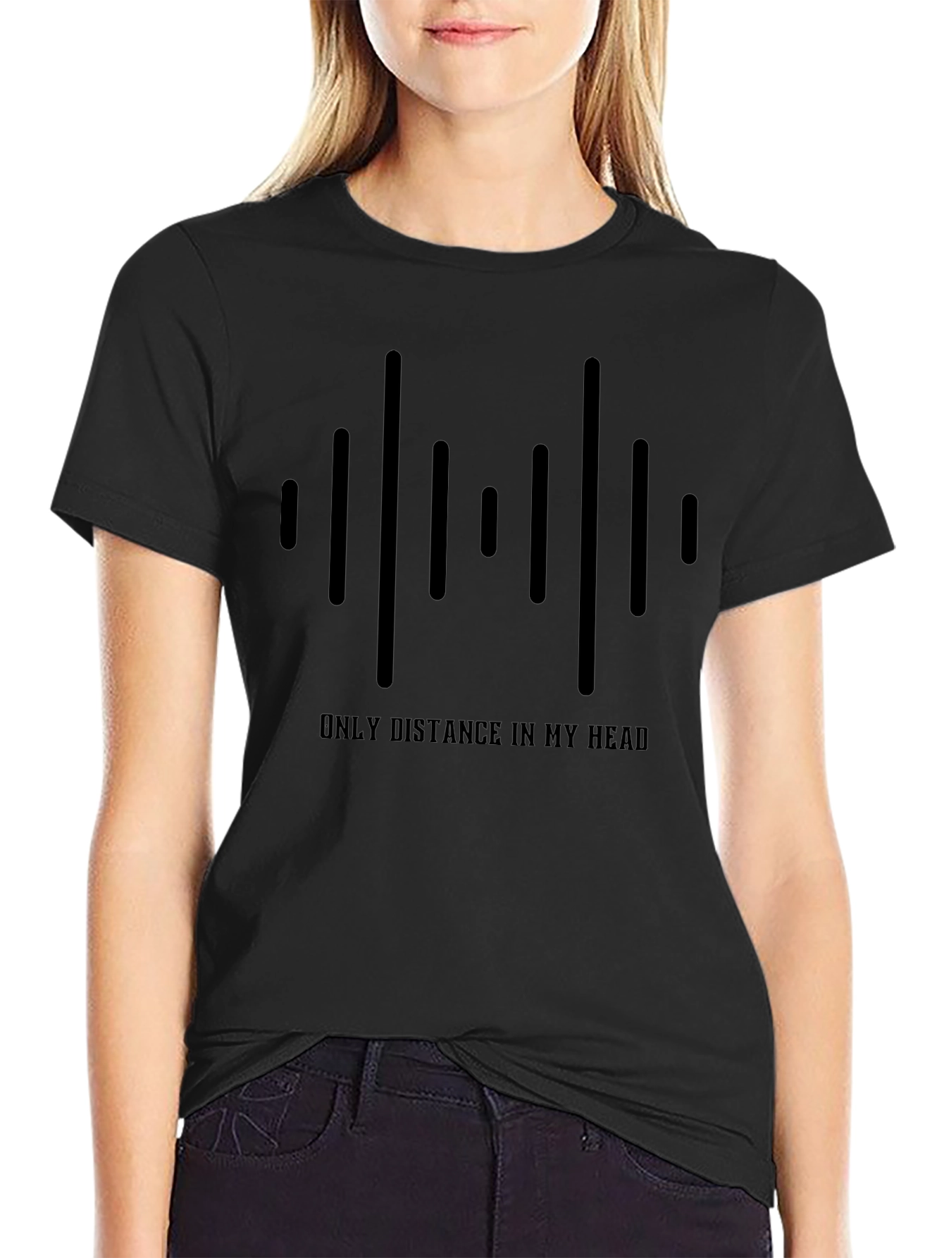 Distance in My Head Graphic Tee - Black