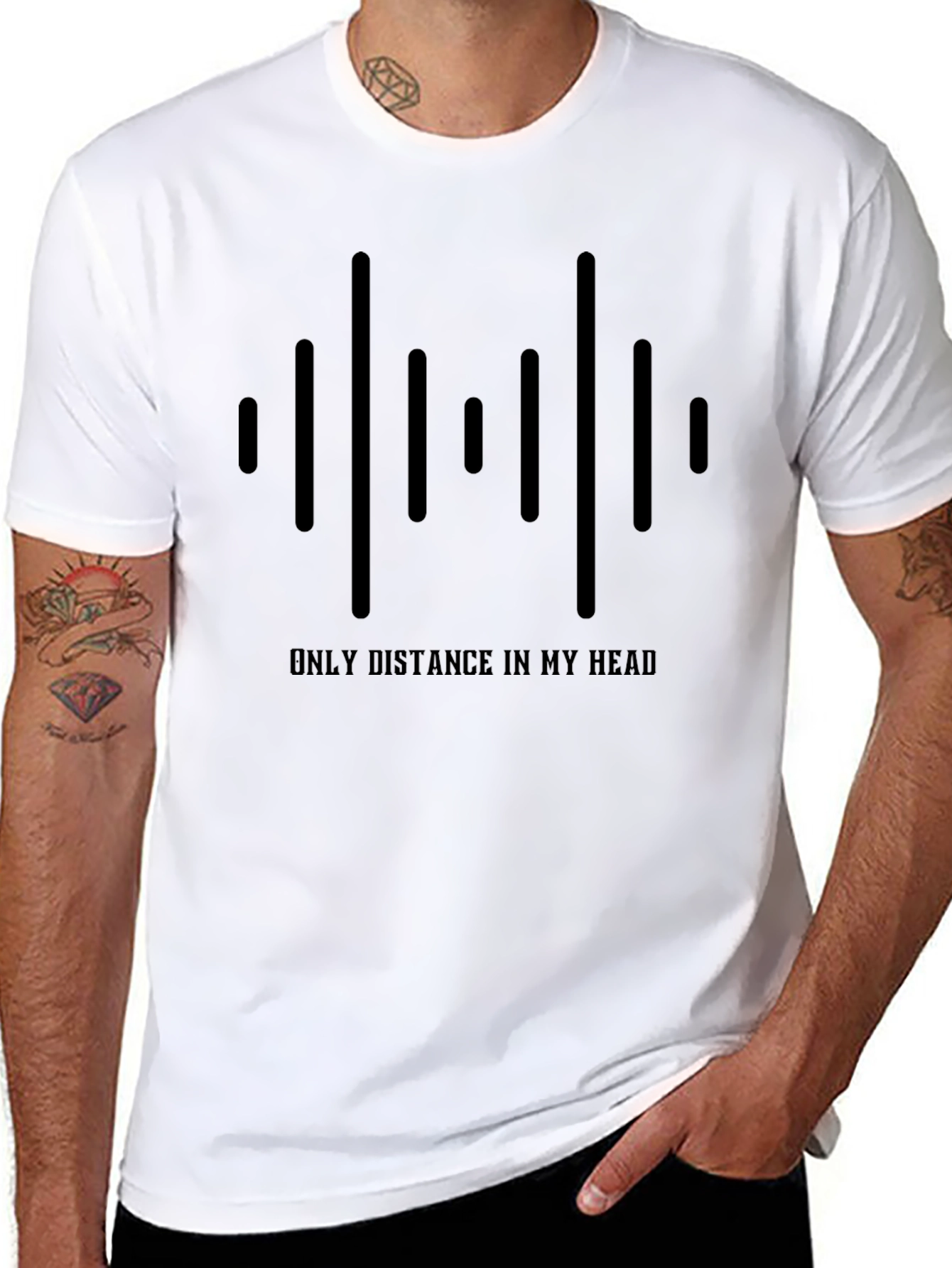 Distance in My Head Graphic Tee - Black