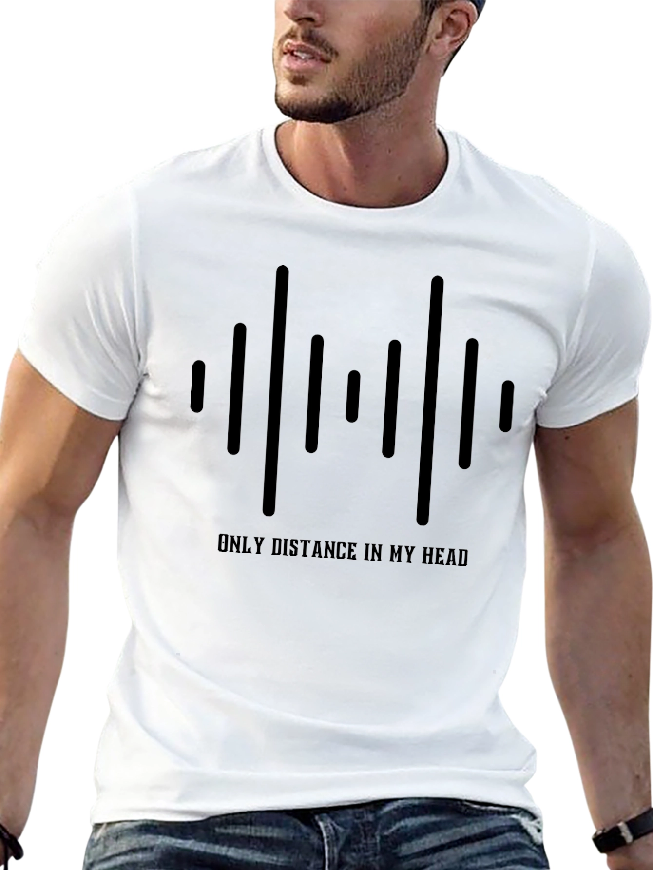 Distance in My Head Graphic Tee - Black