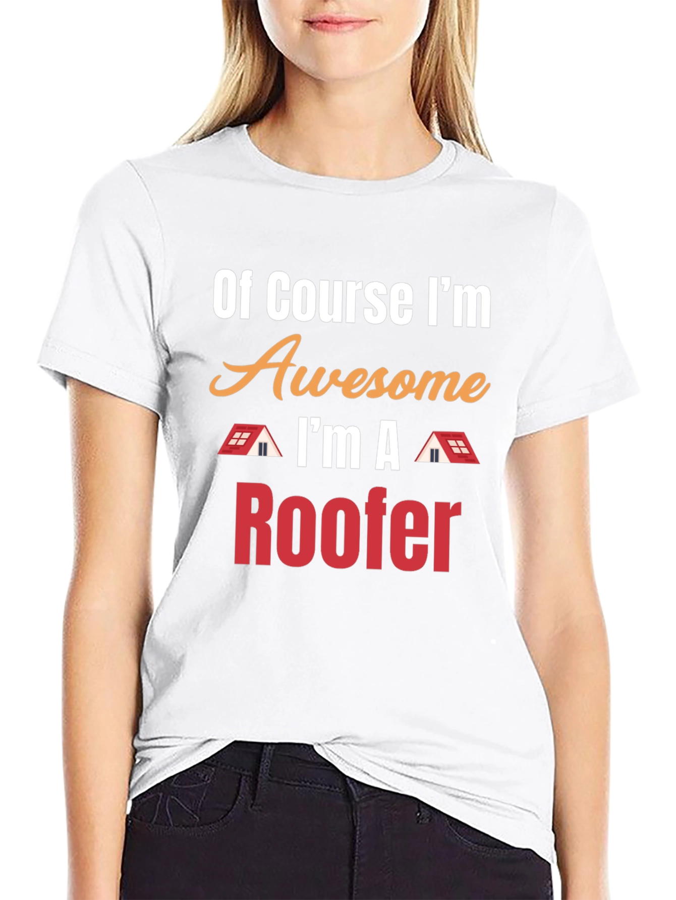 Awesome Roofer T-Shirt - Black Cotton Tee
