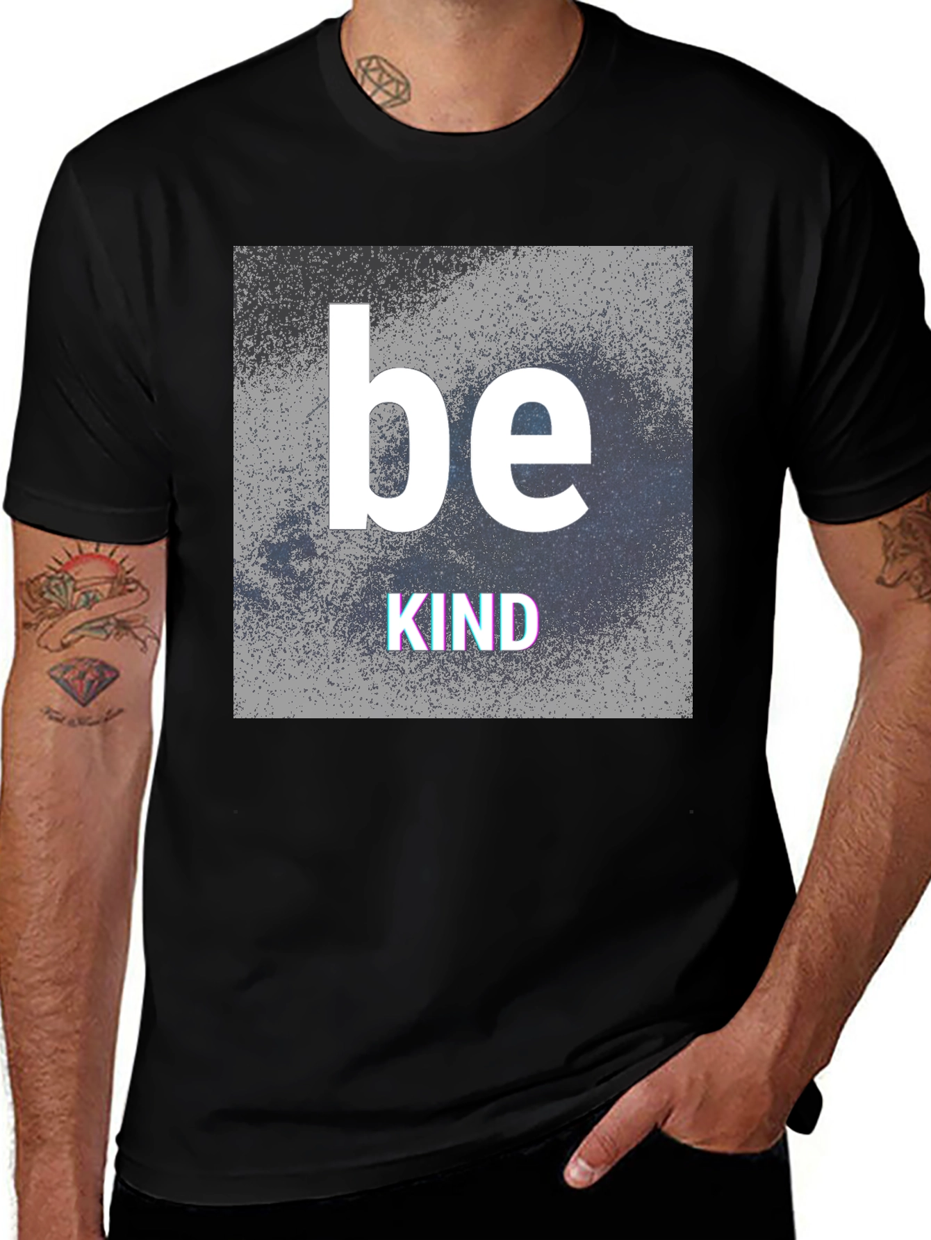 Be Kind Graphic T-Shirt - Black Crew Neck Tee