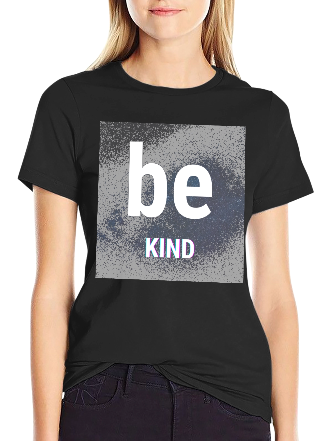 Be Kind Graphic T-Shirt - Black Crew Neck Tee