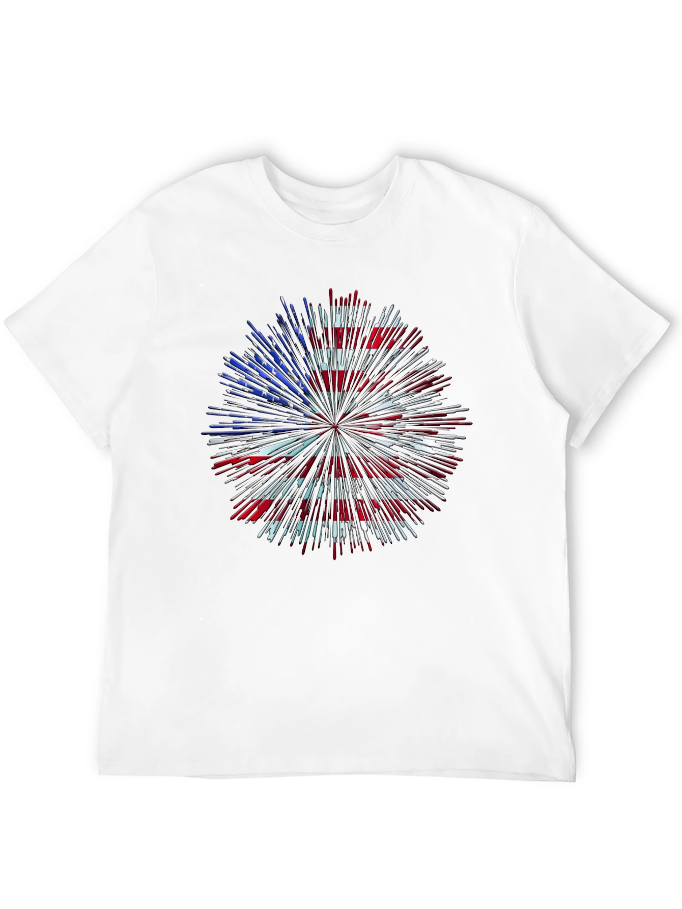Patriotic USA Flag Fireworks Graphic Tee