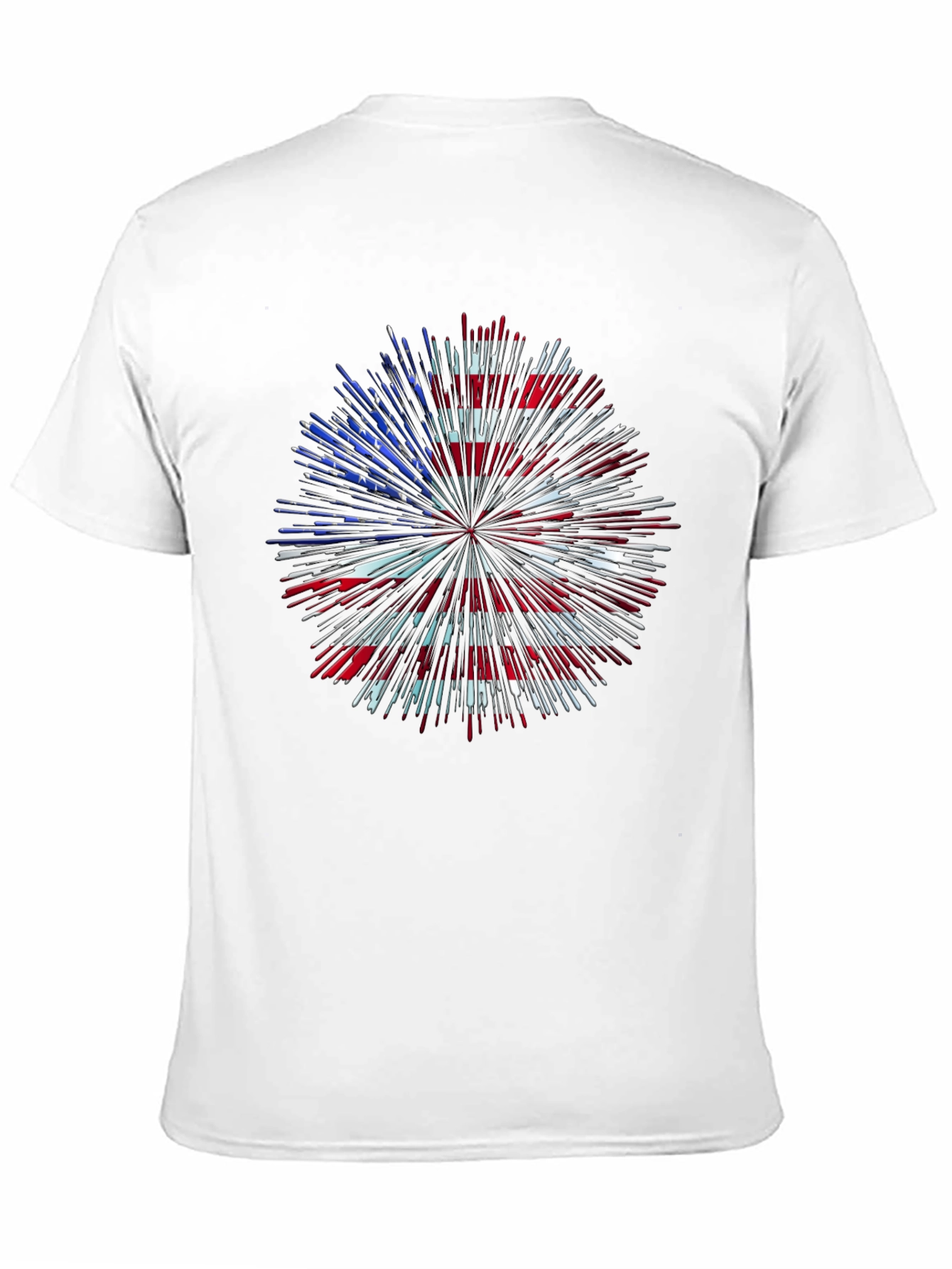 Patriotic USA Flag Fireworks Graphic Tee