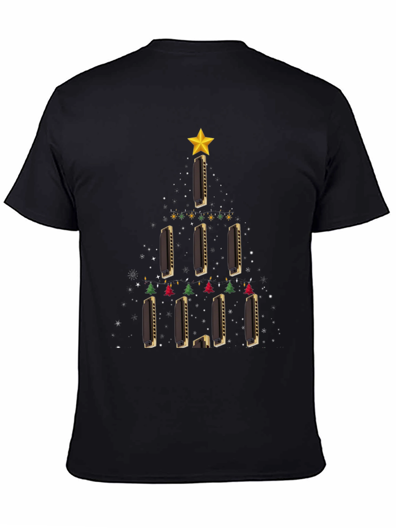 Harmonica Christmas Tree T-Shirt