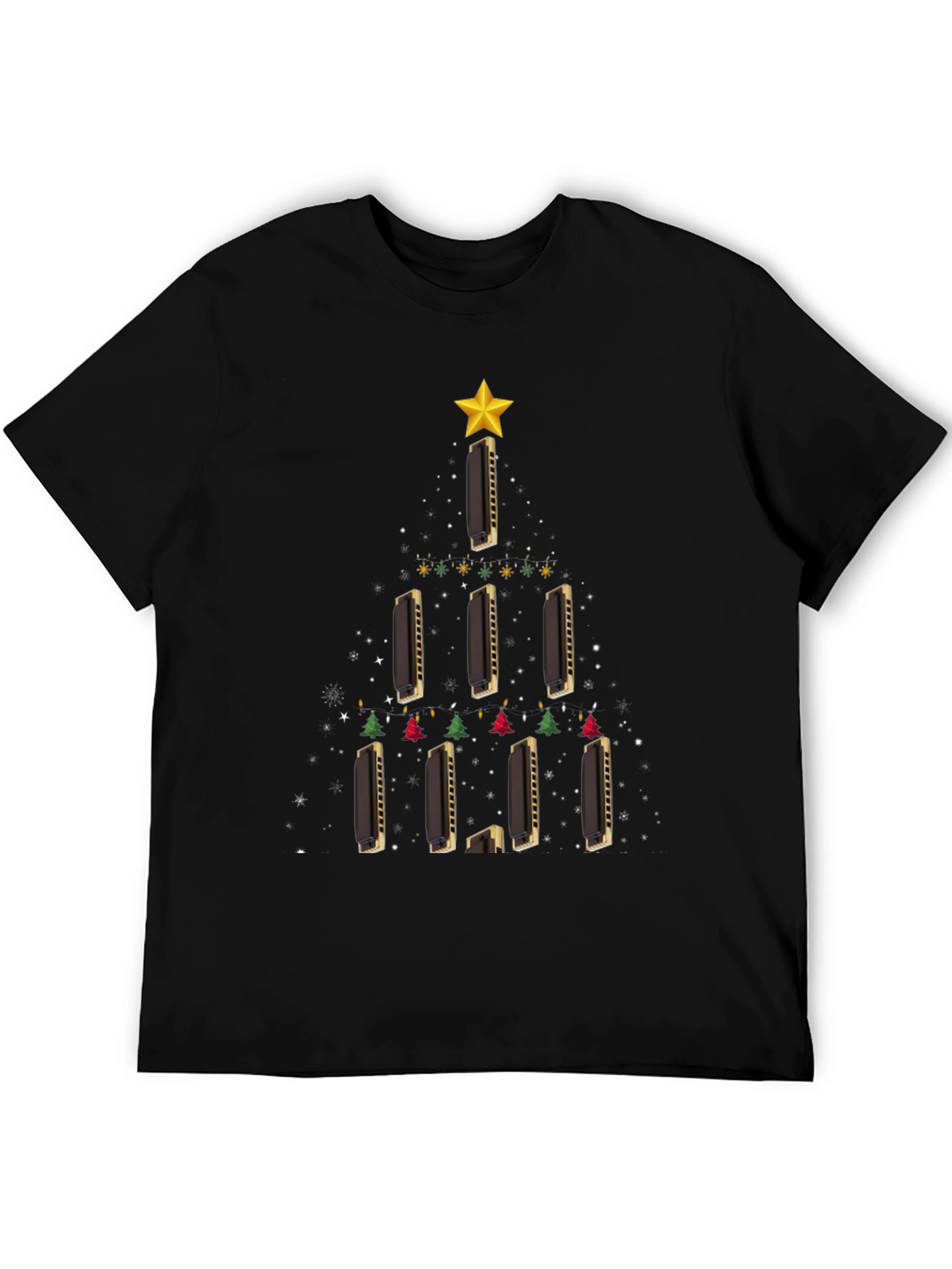 Harmonica Christmas Tree T-Shirt