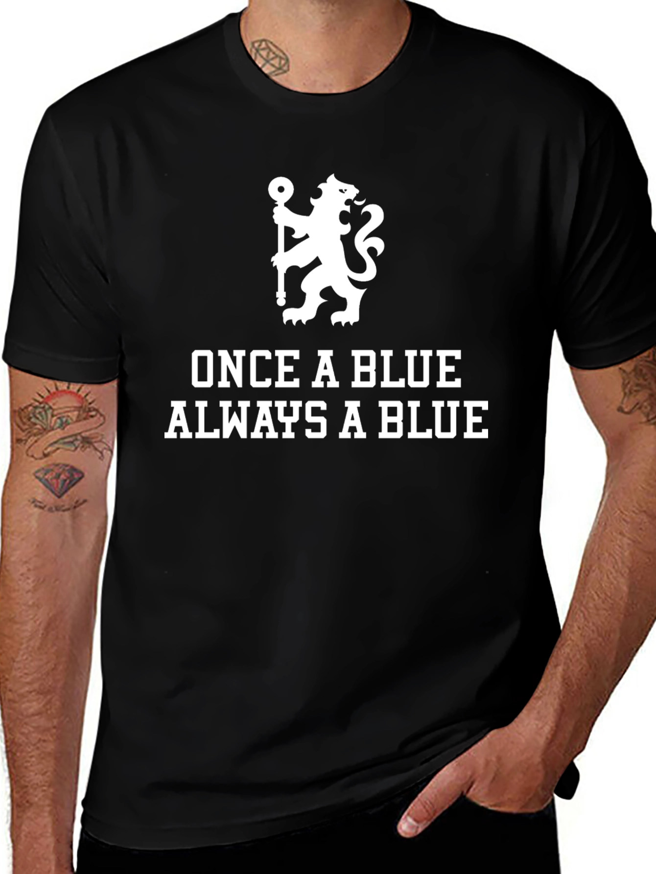 Chelsea FC Once a Blue Black T-Shirt
