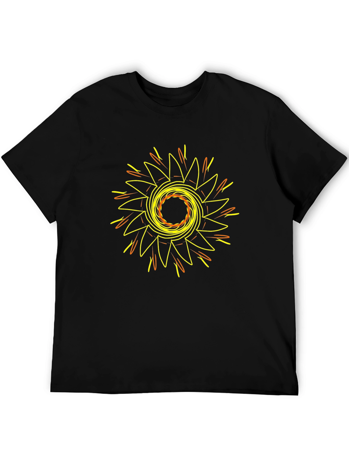 Geometric Sunburst Graphic T-Shirt