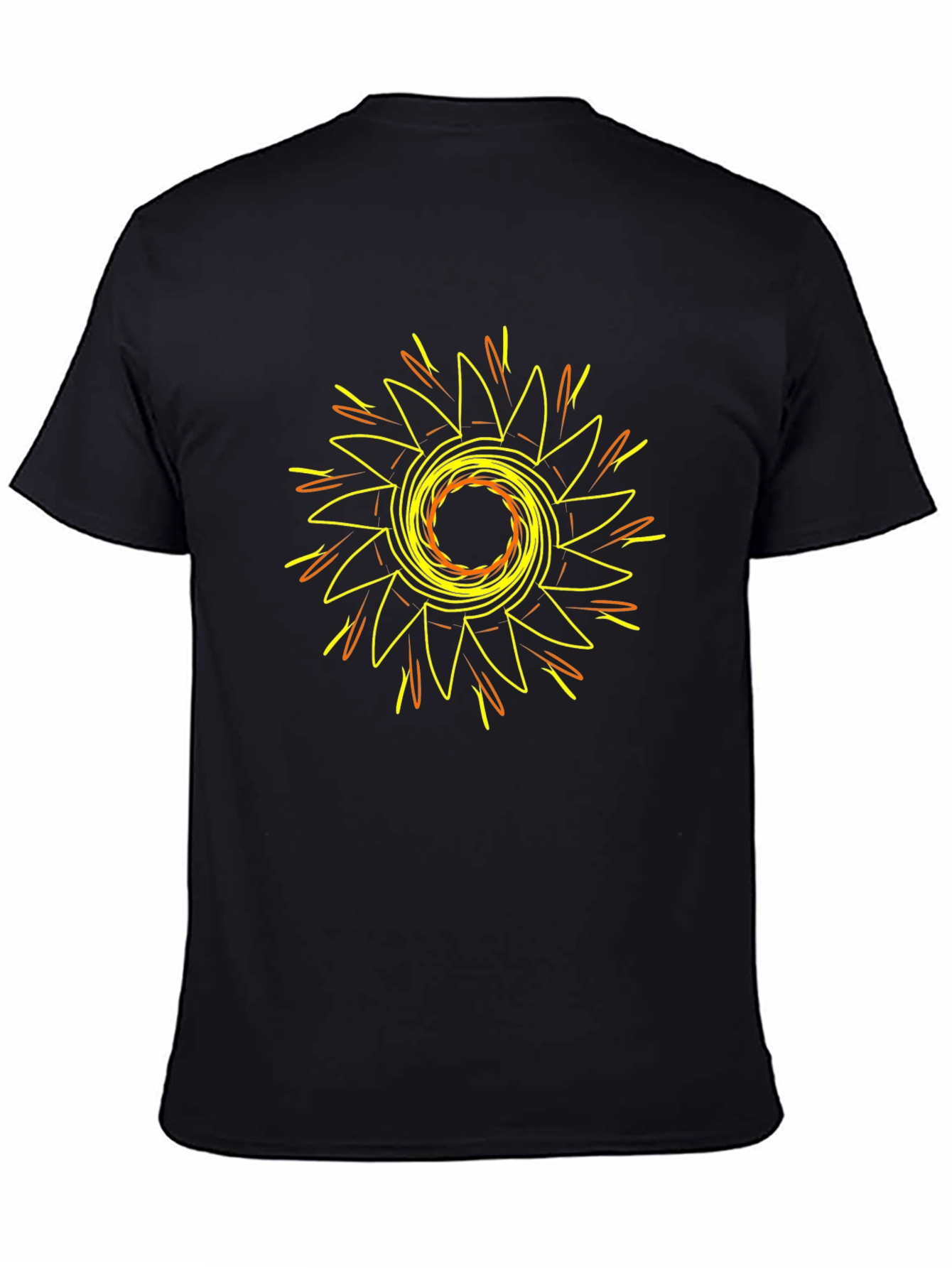Geometric Sunburst Graphic T-Shirt